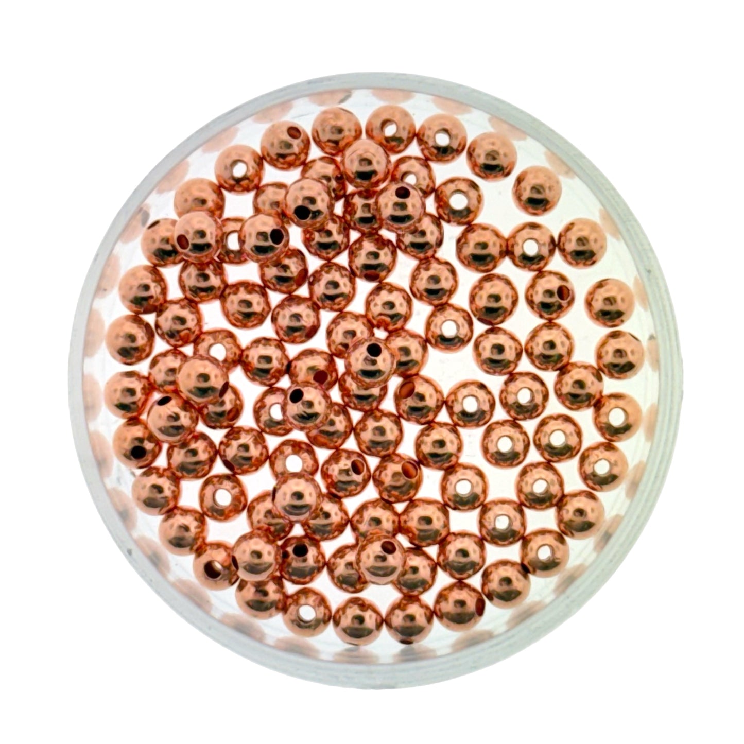 3mm Hollow Copper Ball Beads – 100 Spacer Beads