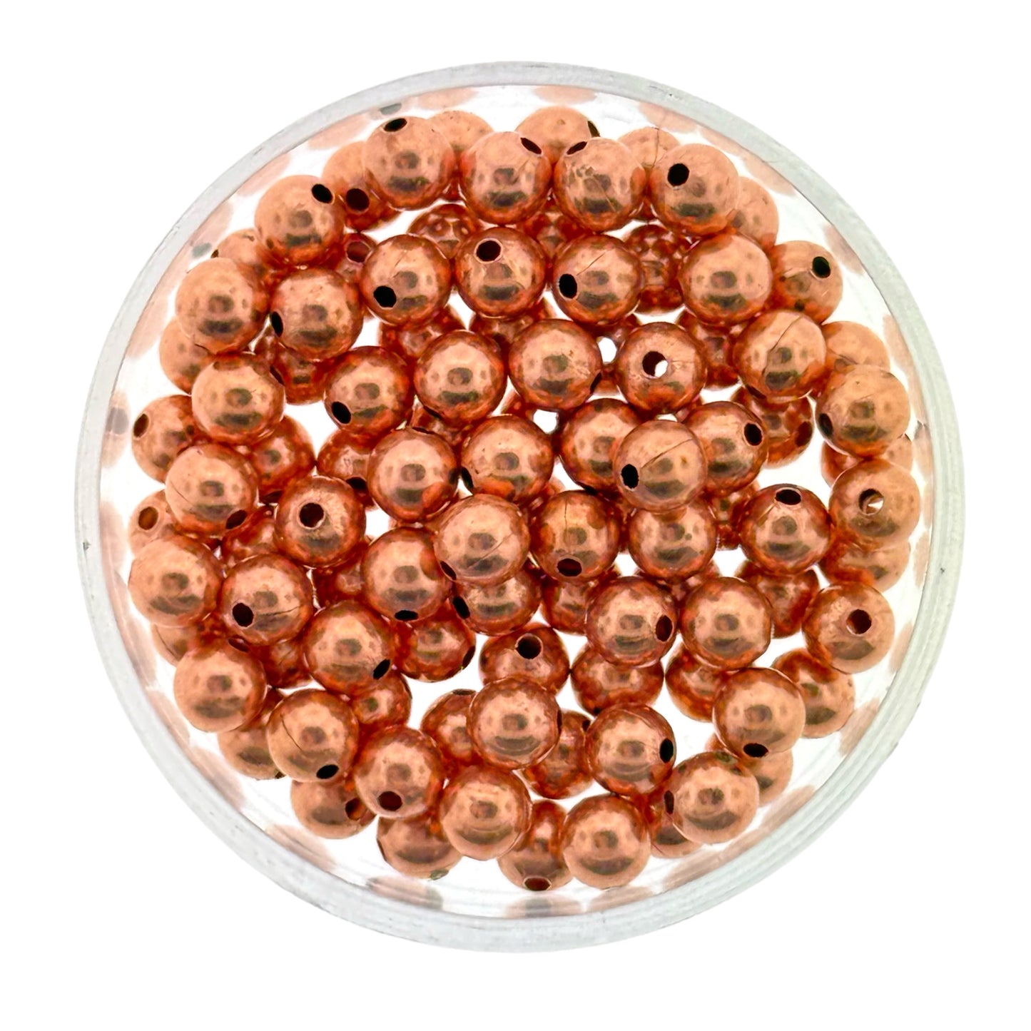 4mm Hollow Copper Ball Beads – 100 Spacer Beads