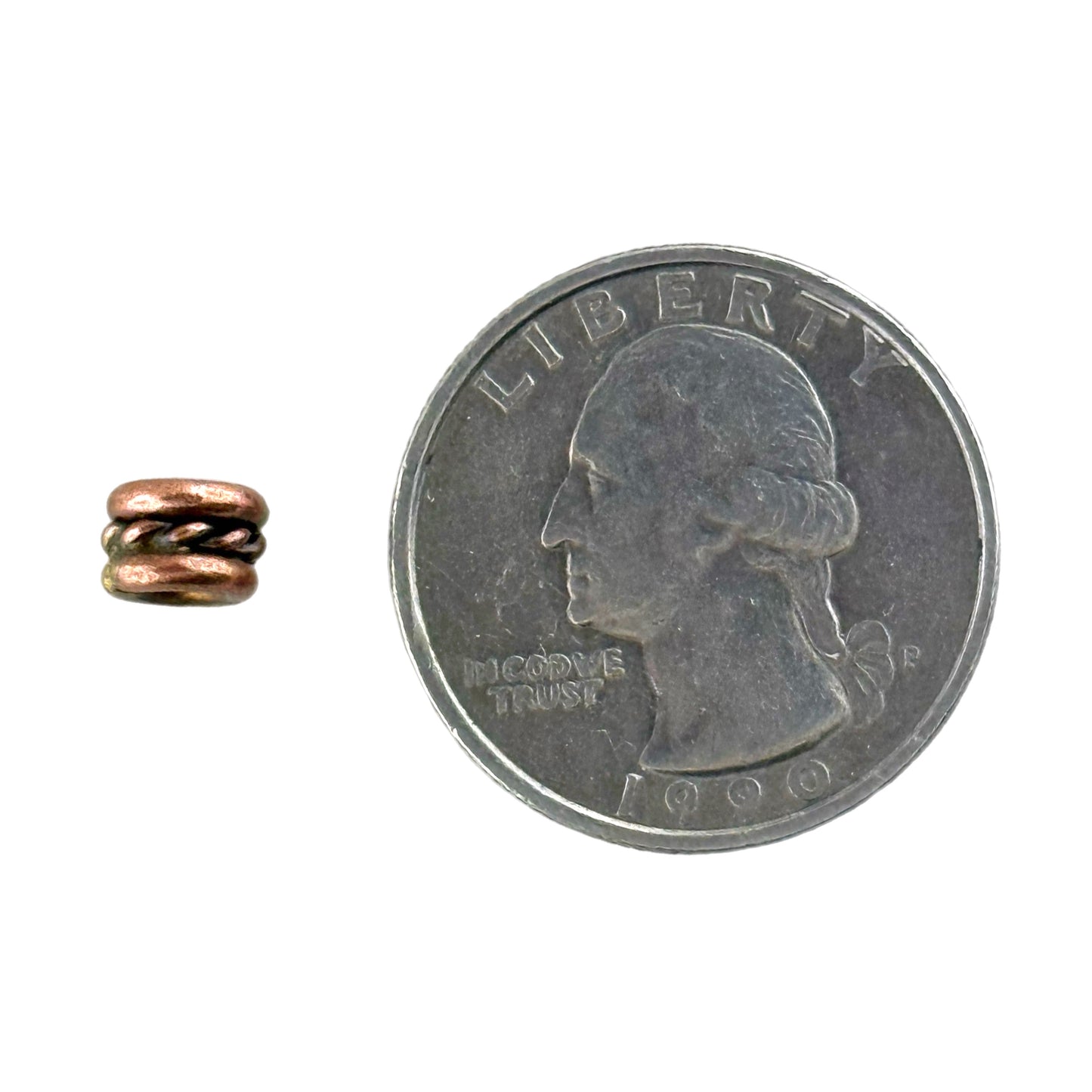 Small Antiqued Copper Tube Spacer Bead 3mm Hole