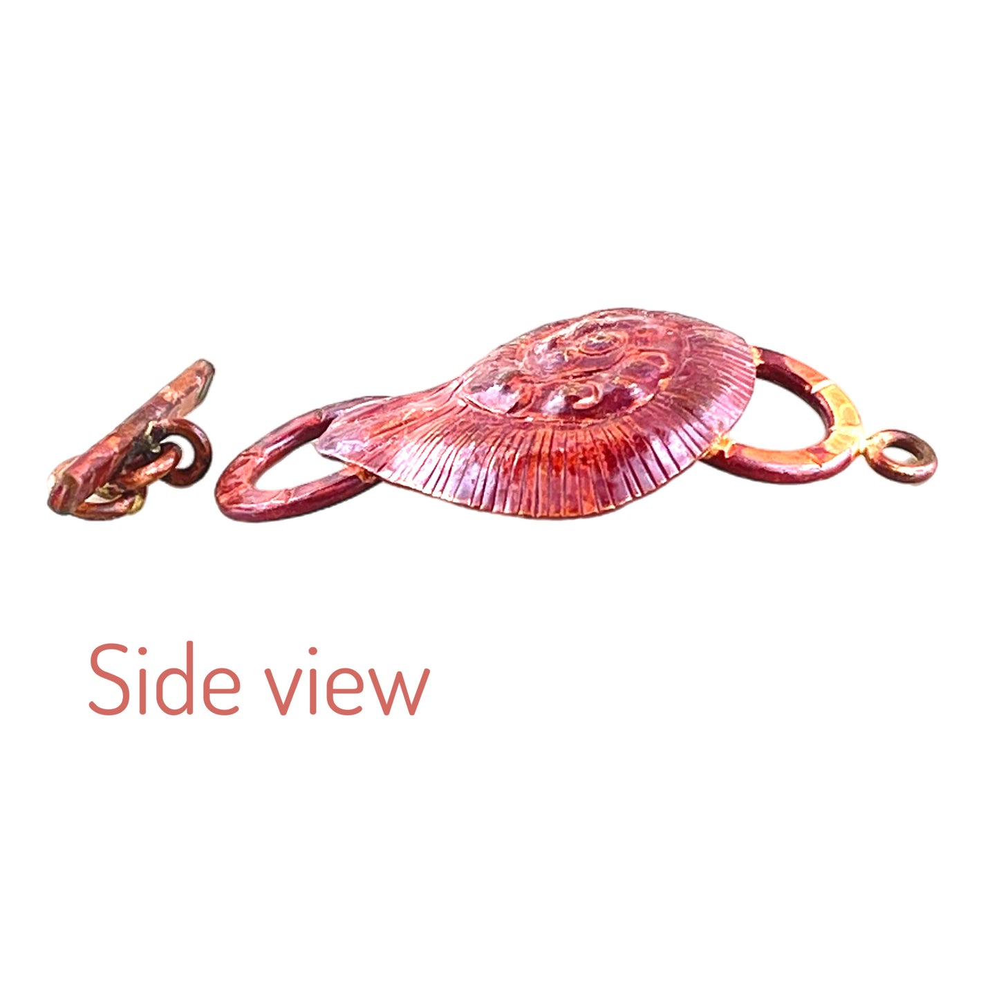 Handmade Copper Nautilus Toggle Clasp