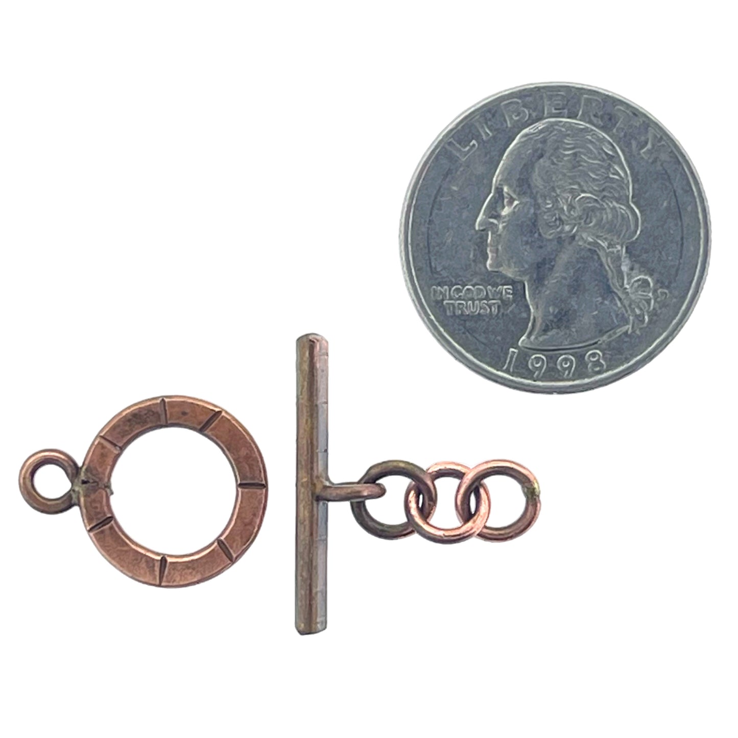 Antiqued Copper Small Toggle Closure