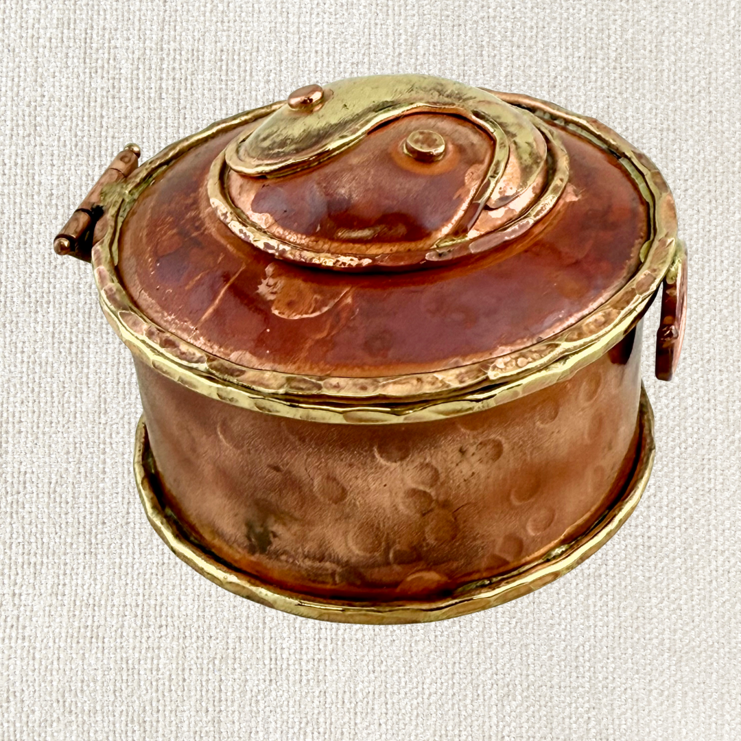 Yin Yang Keepsake Box in Copper & Brass