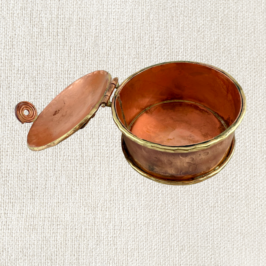 Yin Yang Keepsake Box in Copper & Brass