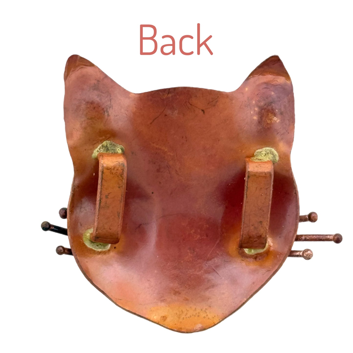 Copper Cat Face Slider for 10mm Flat Leather