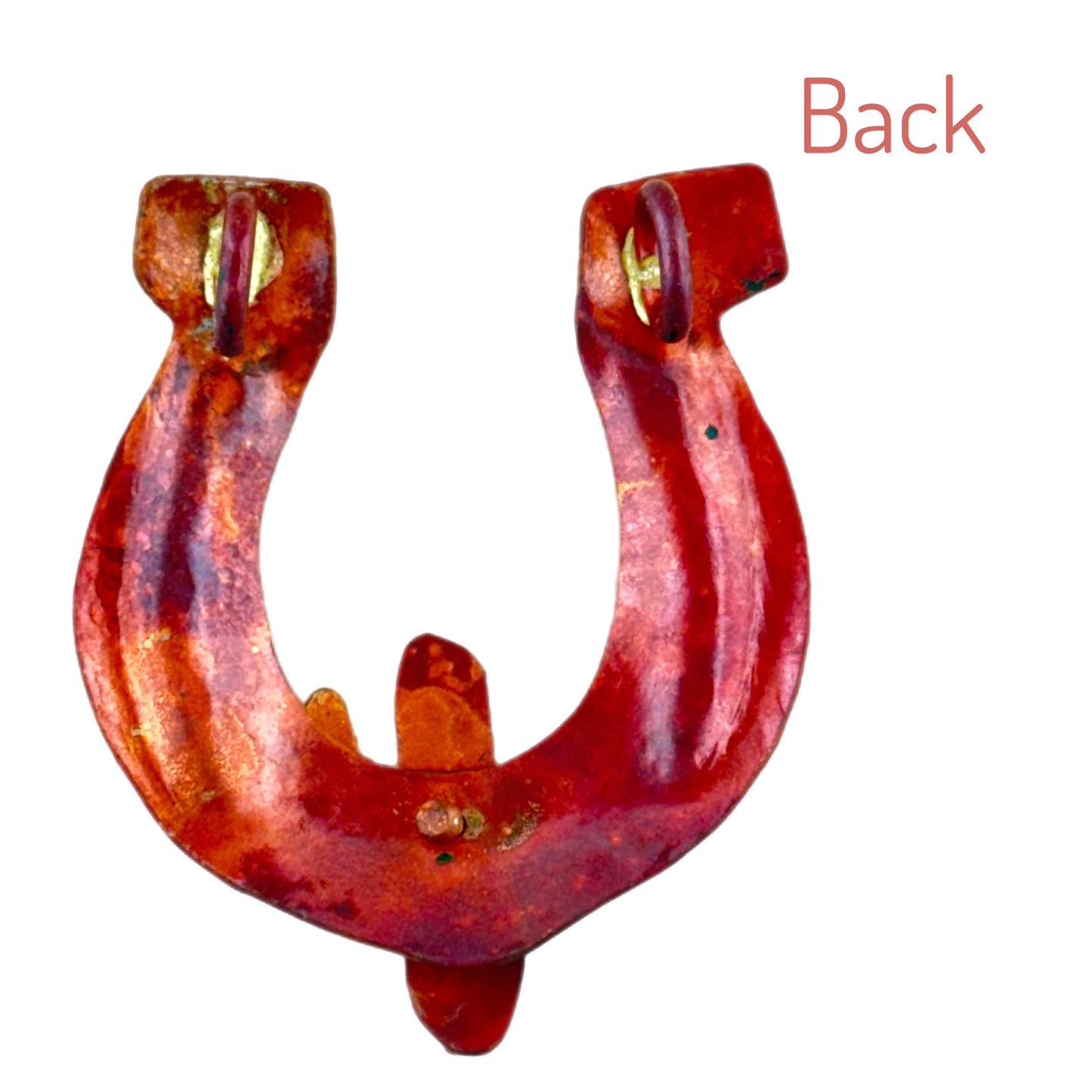 Western Horseshoe with Cactus Pendanty – Copper & Brass