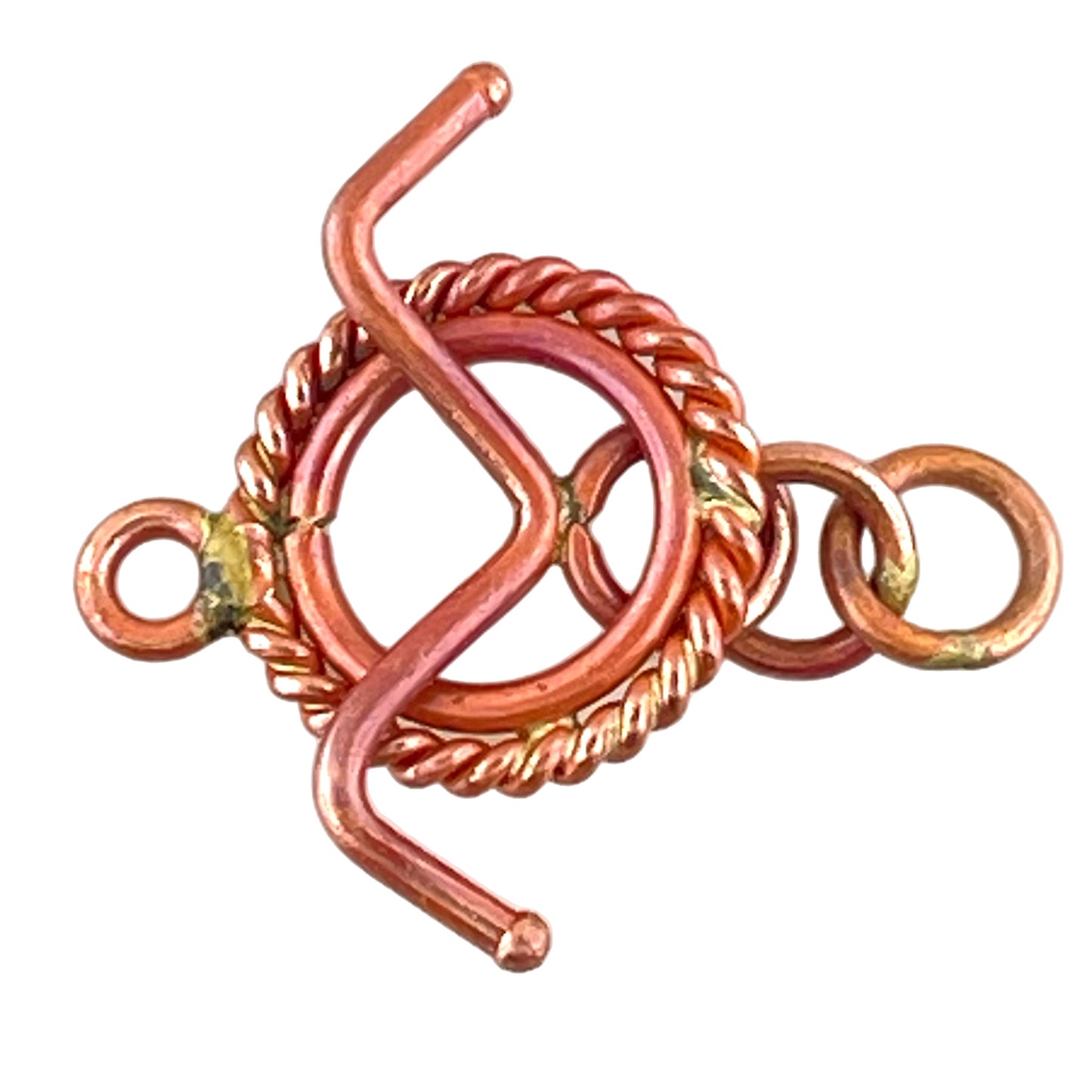 Copper Toggle Clasp with Winged Bar