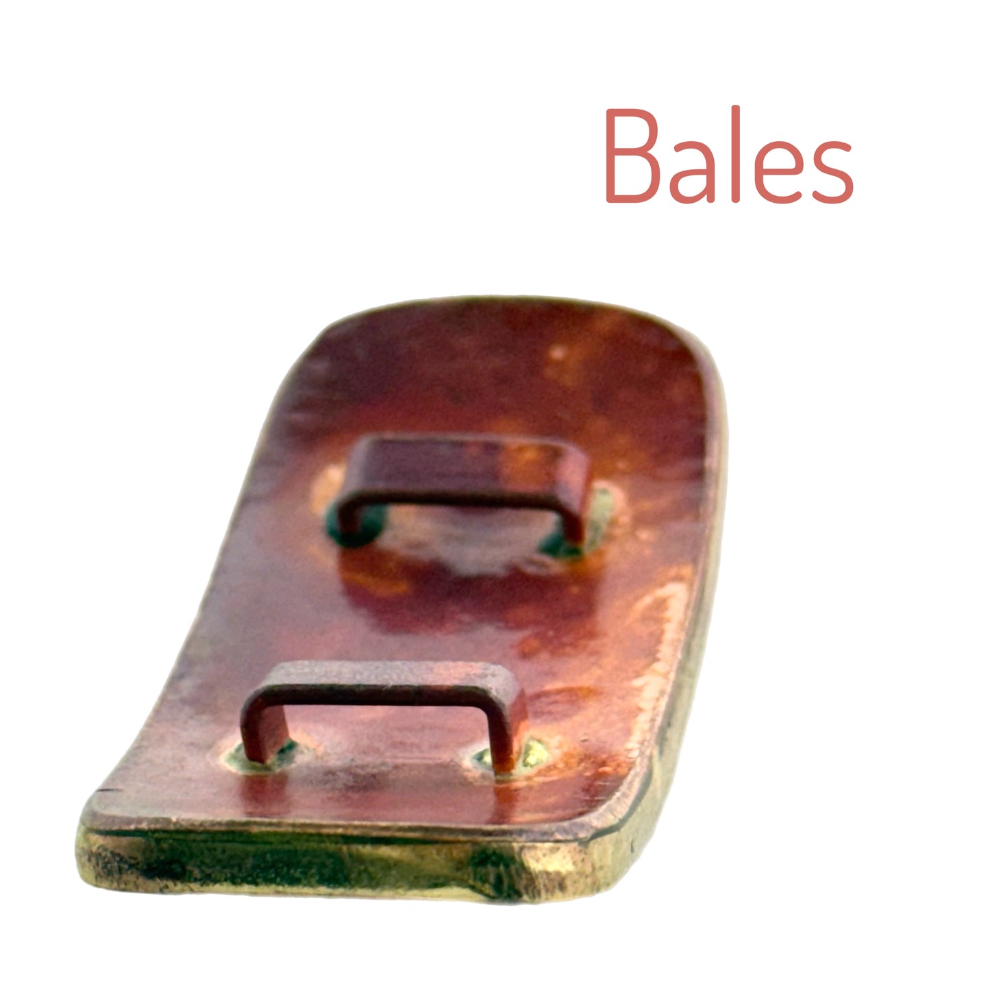 Copper Horseshoe Slider for 10mm Flat Leather