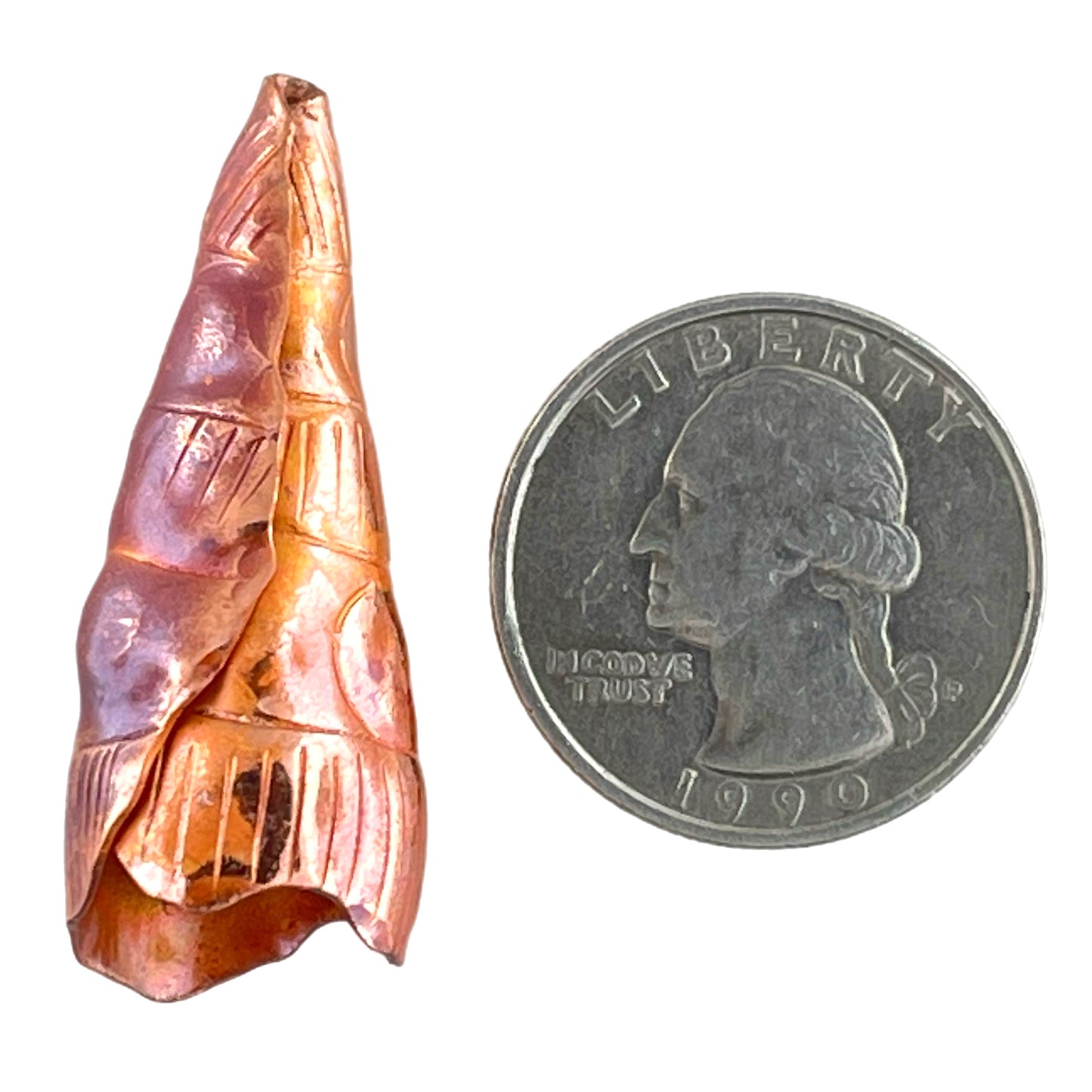 Medium Folded Copper Cone End for Necklaces, Bracelets & Earrings
