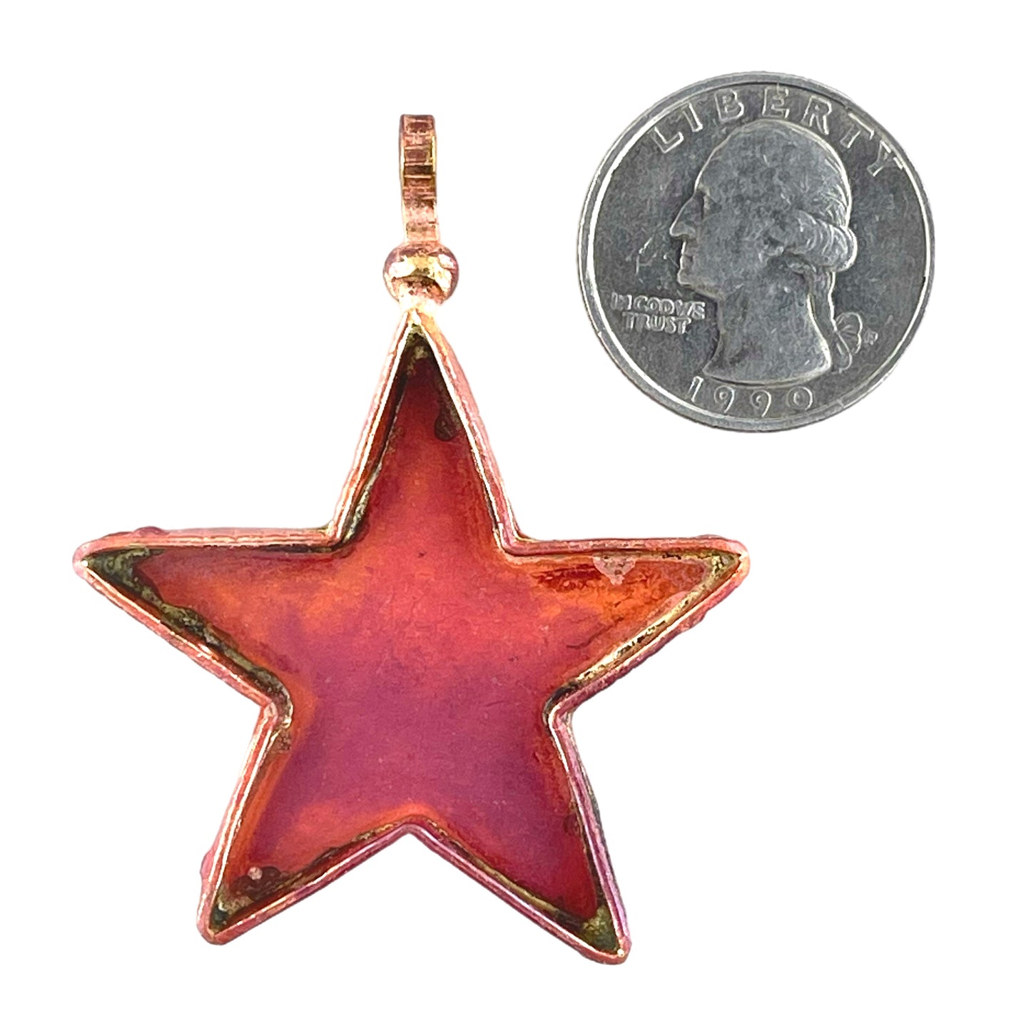 Copper Star Bezel Pendant for Jewelry Design
