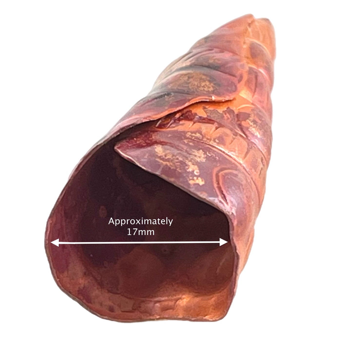 Large Folded Copper Cone End for Kumihimo, Multi-Strand & Artisan Beads