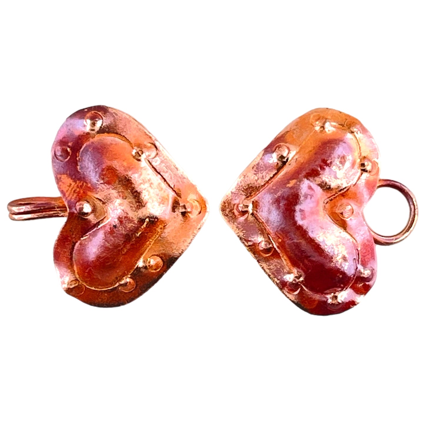 Handmade Copper Heart Hook & Eye Clasp