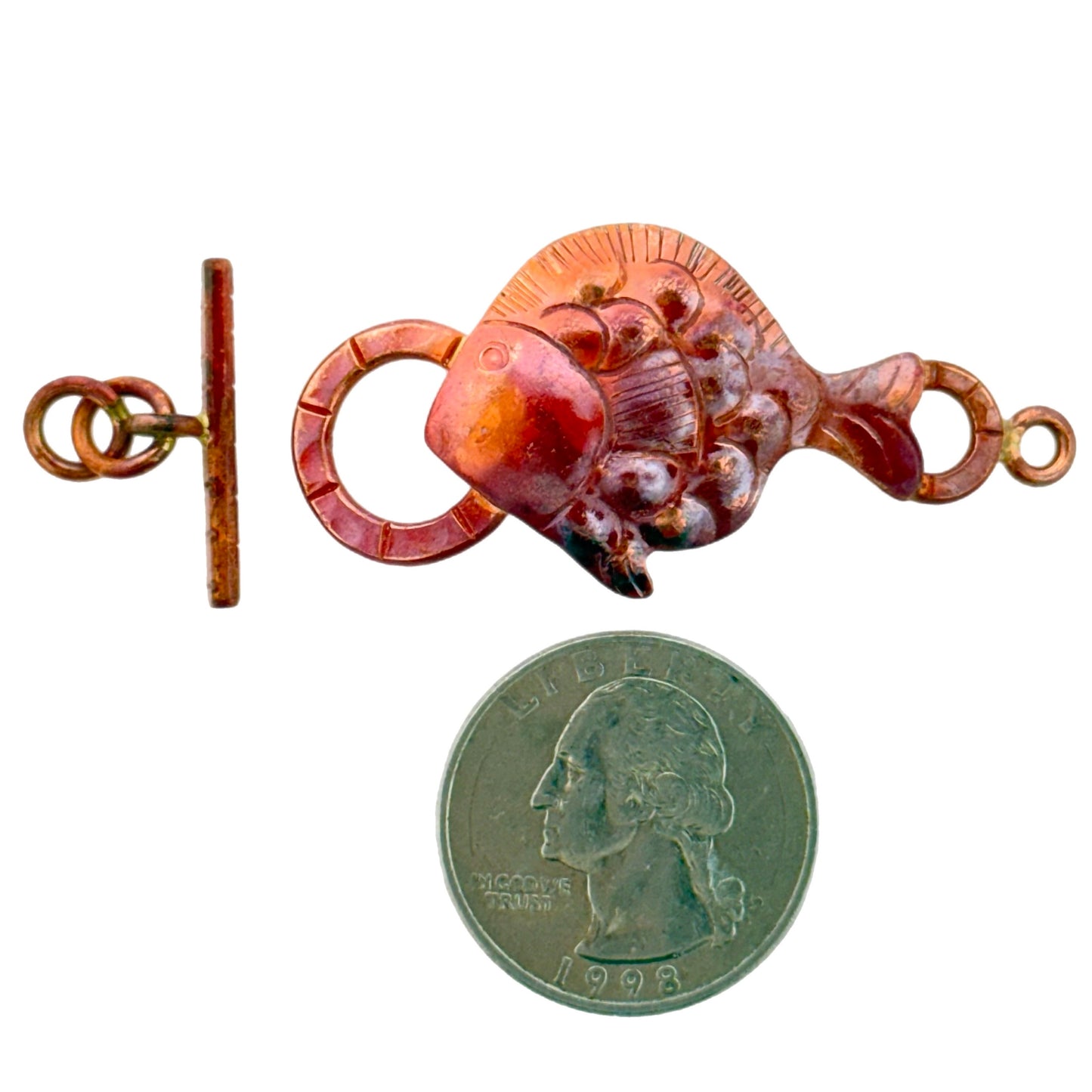 Tropical Fish Copper Toggle Clasp