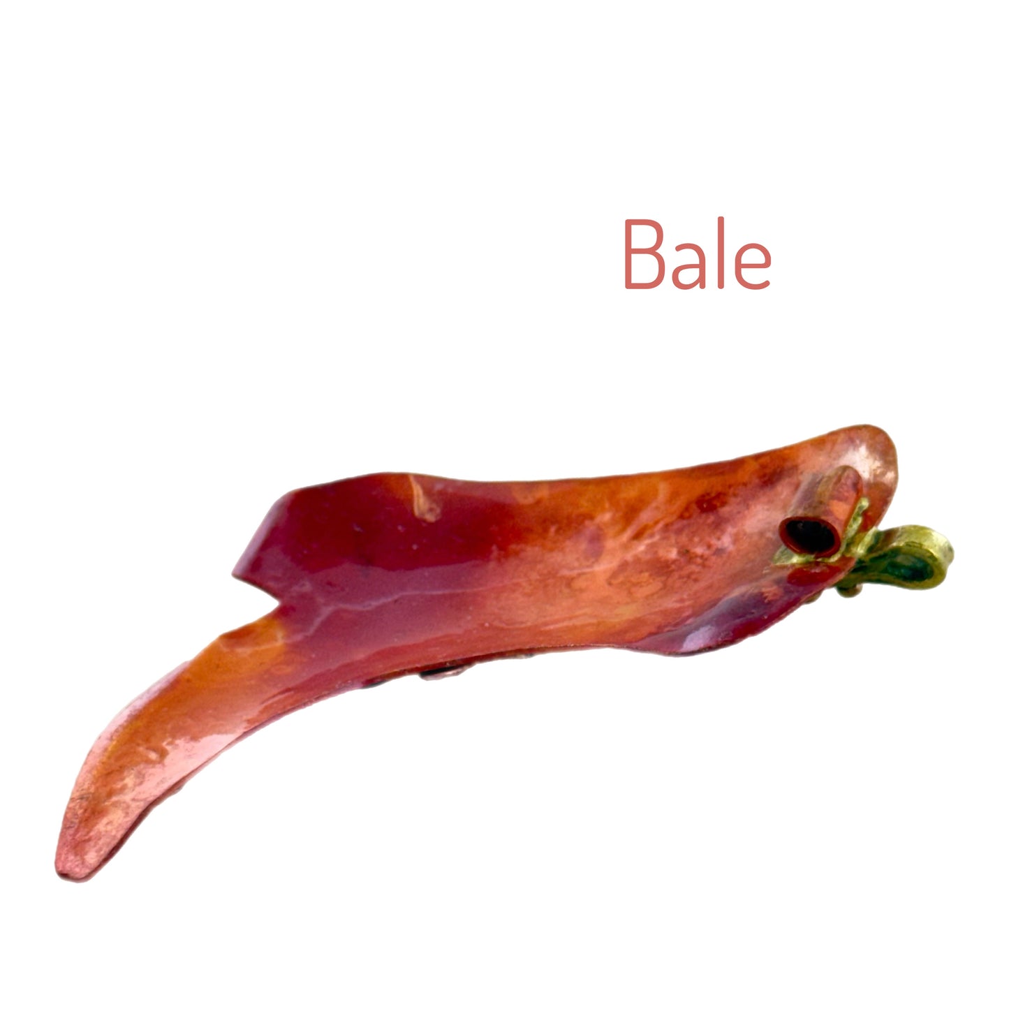 Copper and Brass Western Boot Pendant with Floral Detail