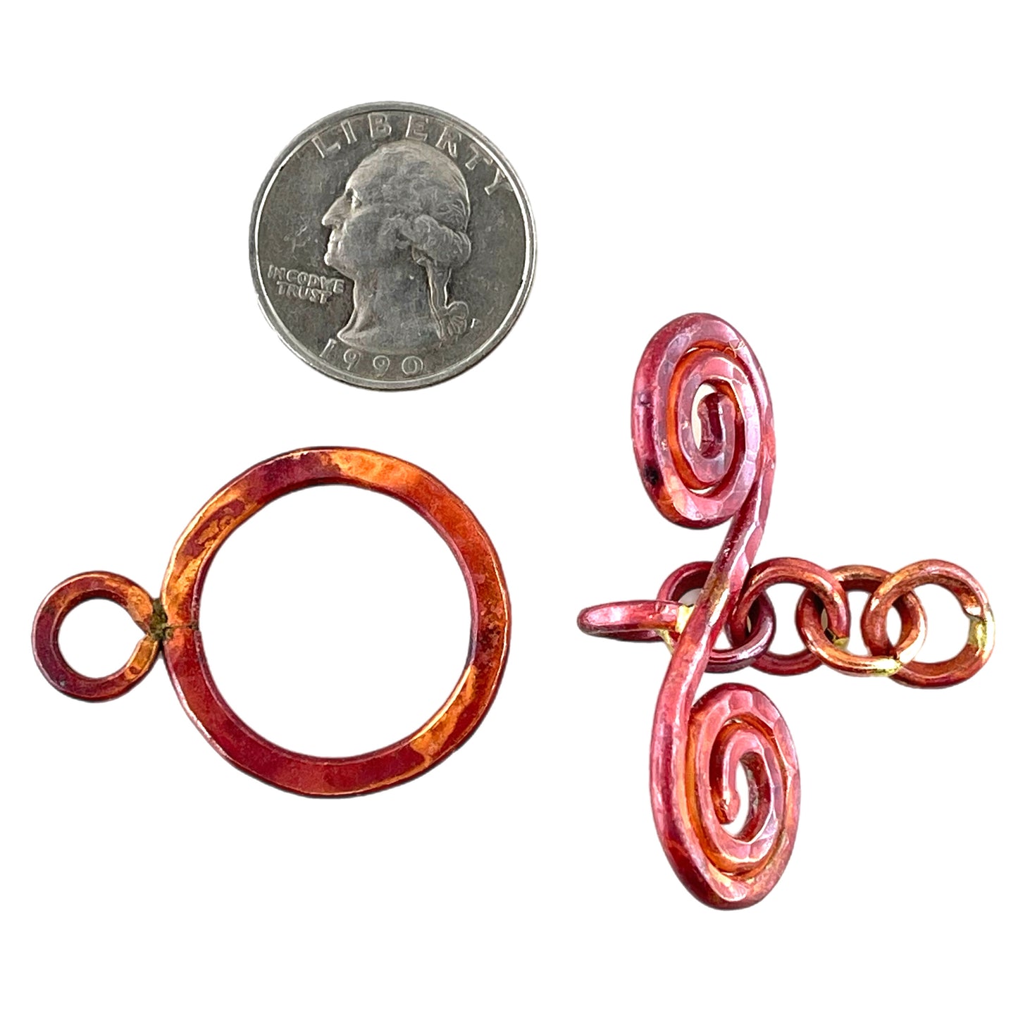 Extra Large Spiral "S" and Ring Toggle