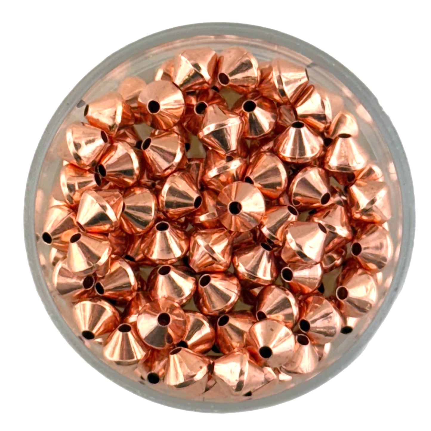 4.8mm Copper Conical Spacer Beads – Hollow, 100 Count