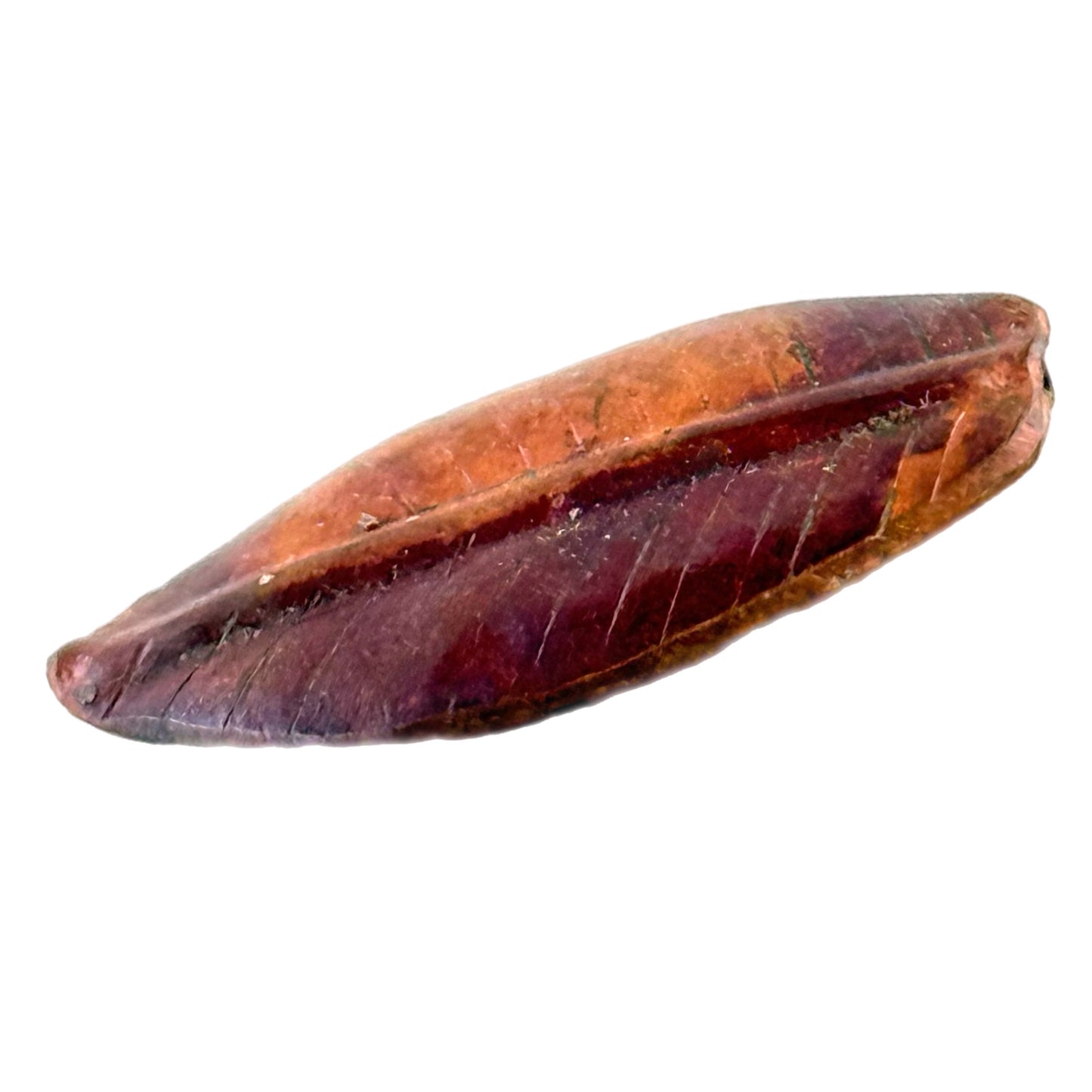 Feather or Leaf Copper Bead – Double-Sided Bead