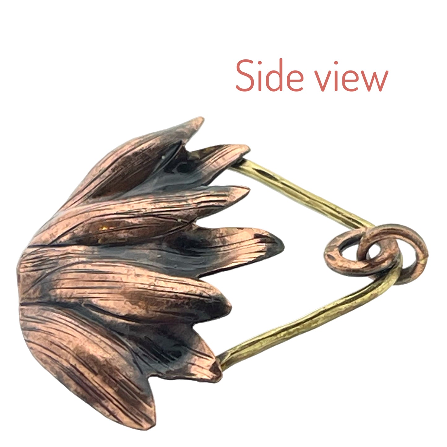 Antiqued Copper Lotus Flower Pendant