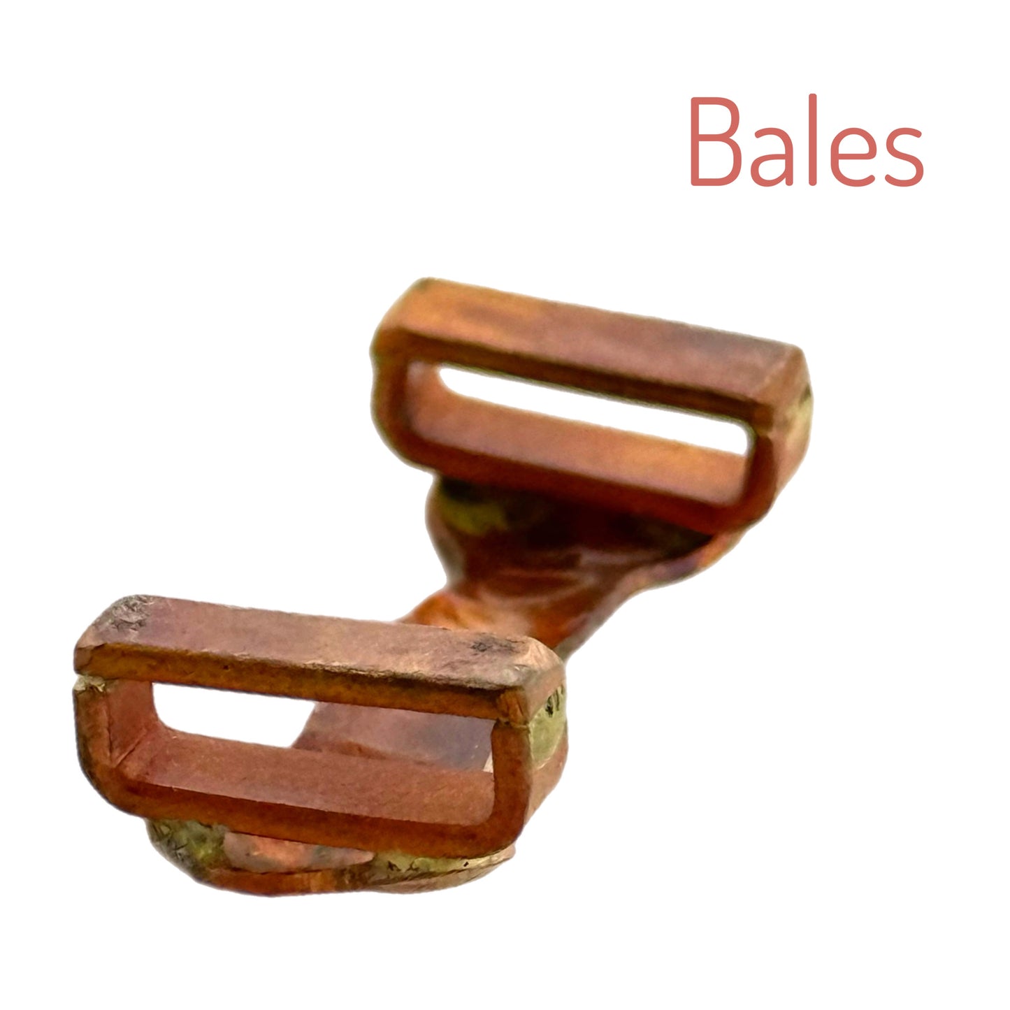 Small Copper Bone Slider for 10mm Flat Leather