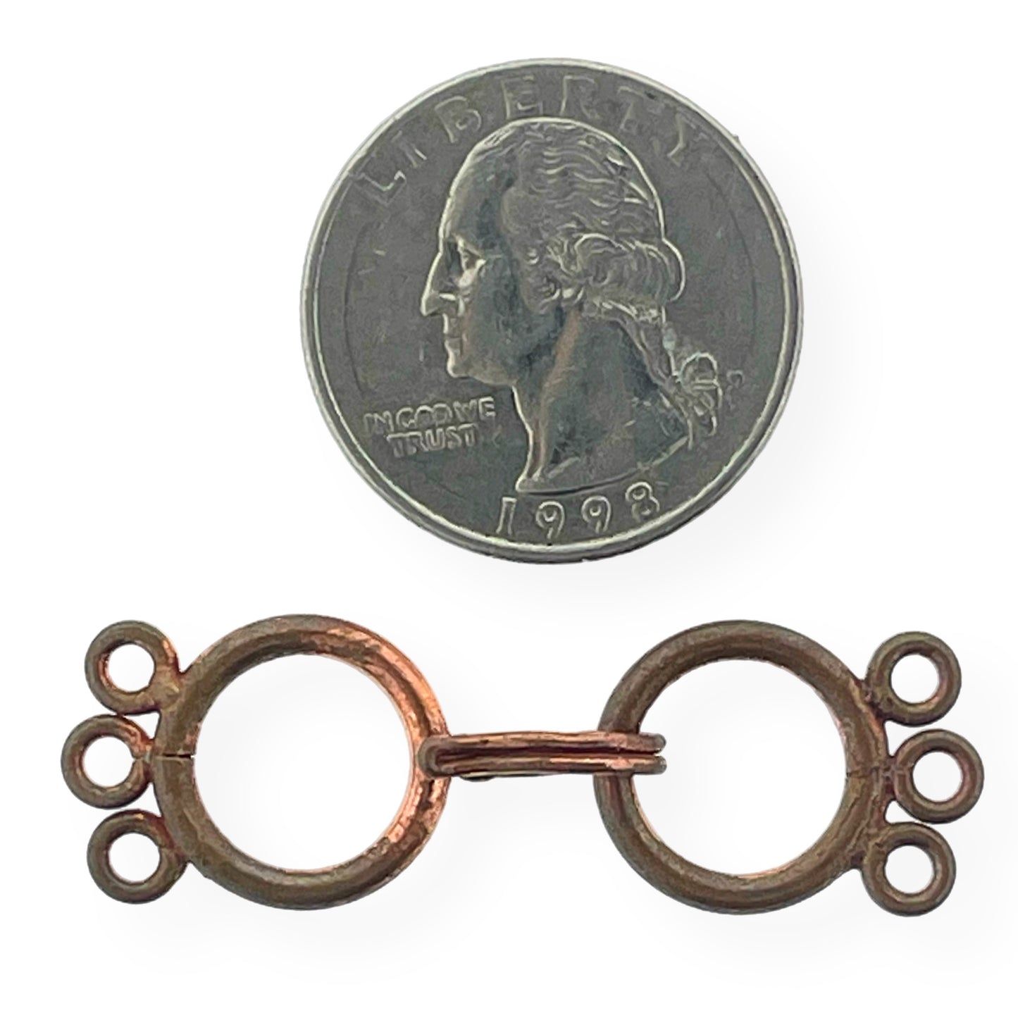 5-Pack Genuine Copper Multi-Strand Hook and Eye Clasps for Jewelry Making