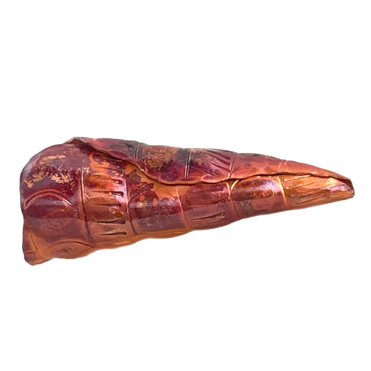 Large Folded Copper Cone End for Kumihimo, Multi-Strand & Artisan Beads