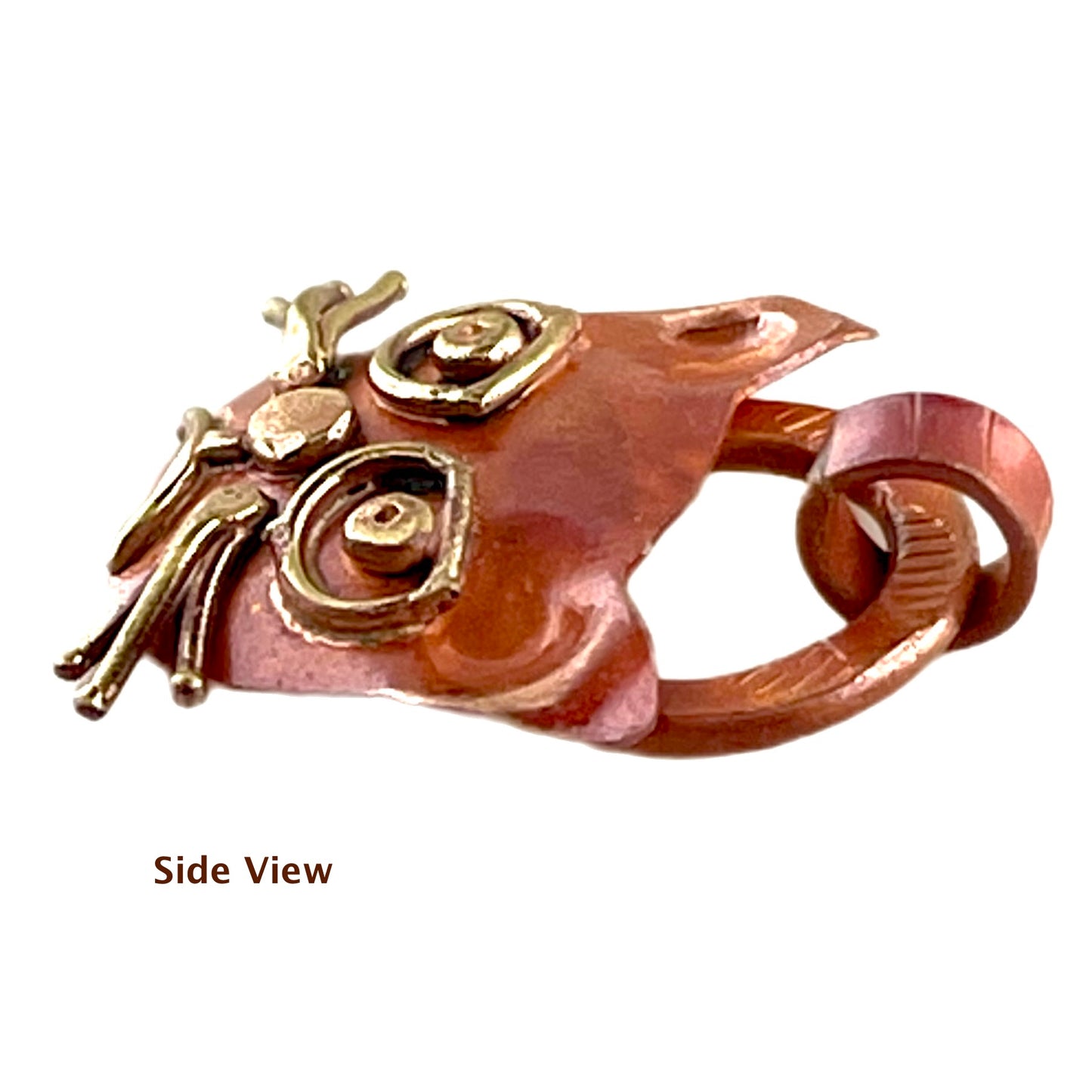 Angry Copper Cat Pendant - by Patricia Healey