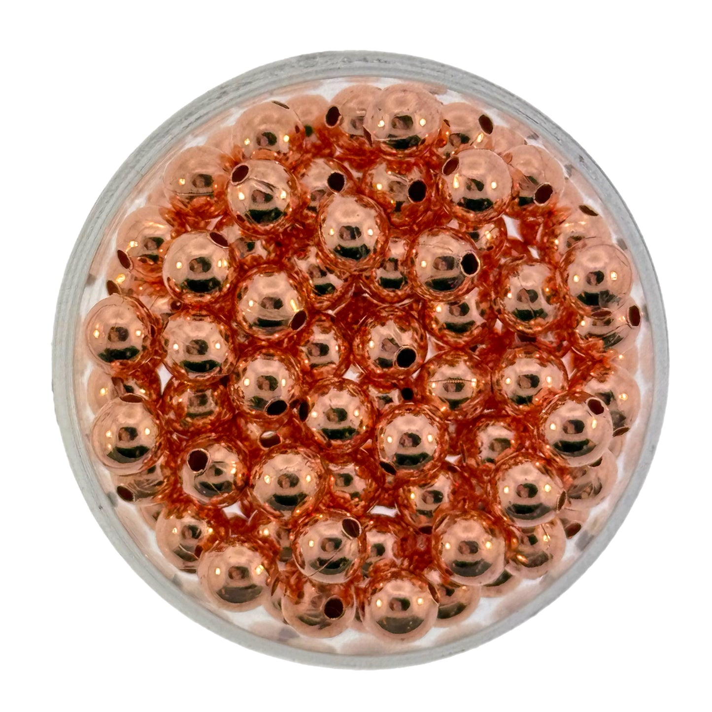 5mm Hollow Copper Ball Beads – 100 Spacer Beads