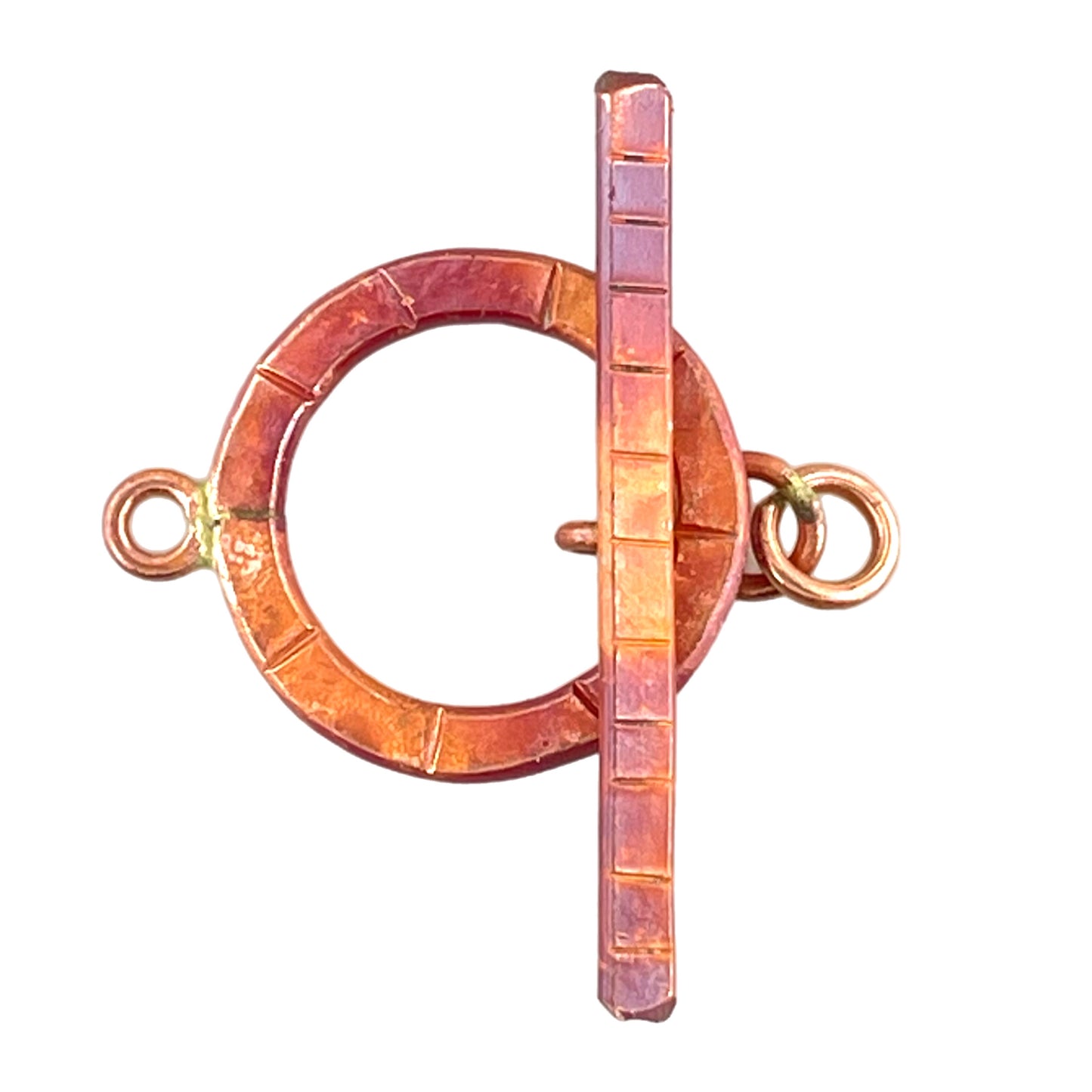 Large Toggle Clasp with Stamped Lines