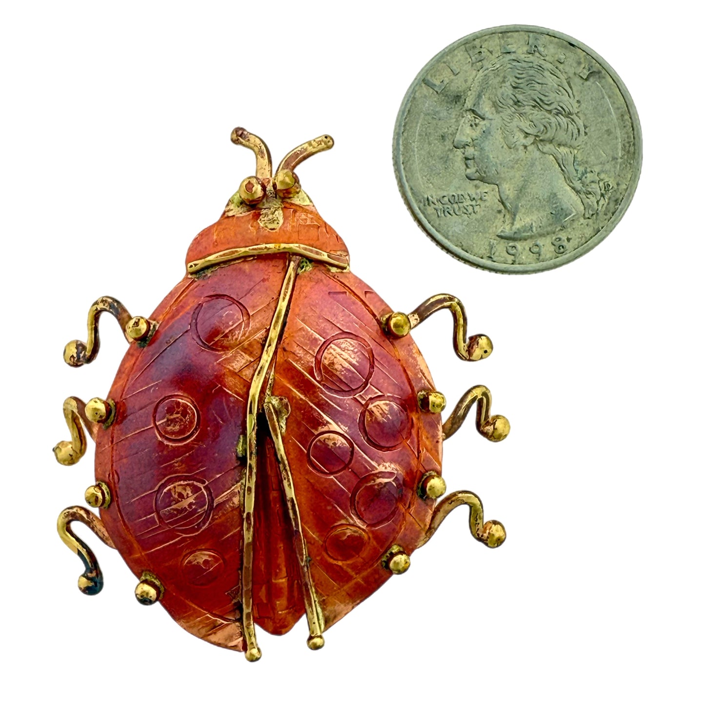 Copper & Brass Ladybug with Regaliz Bale