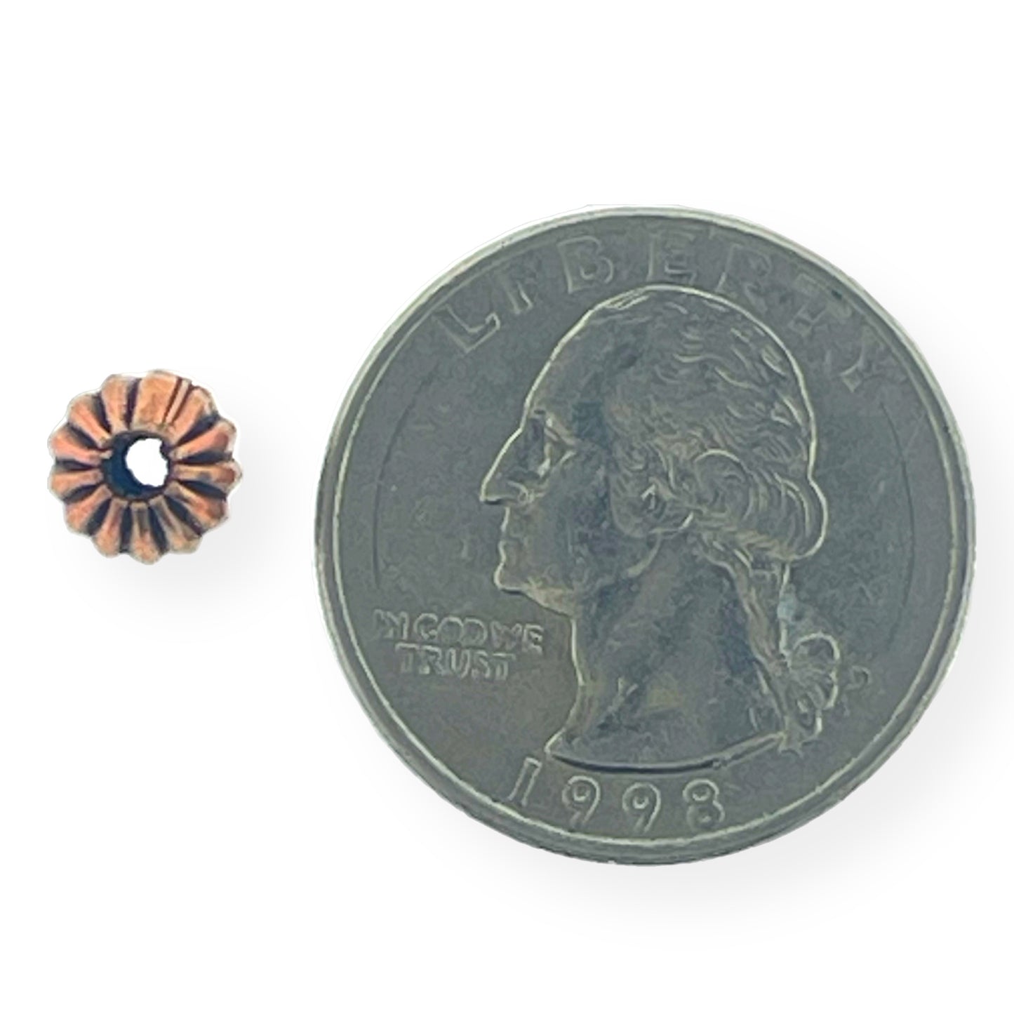 Genuine Copper Corrugated Beads 6mm – Approx. 25 Count