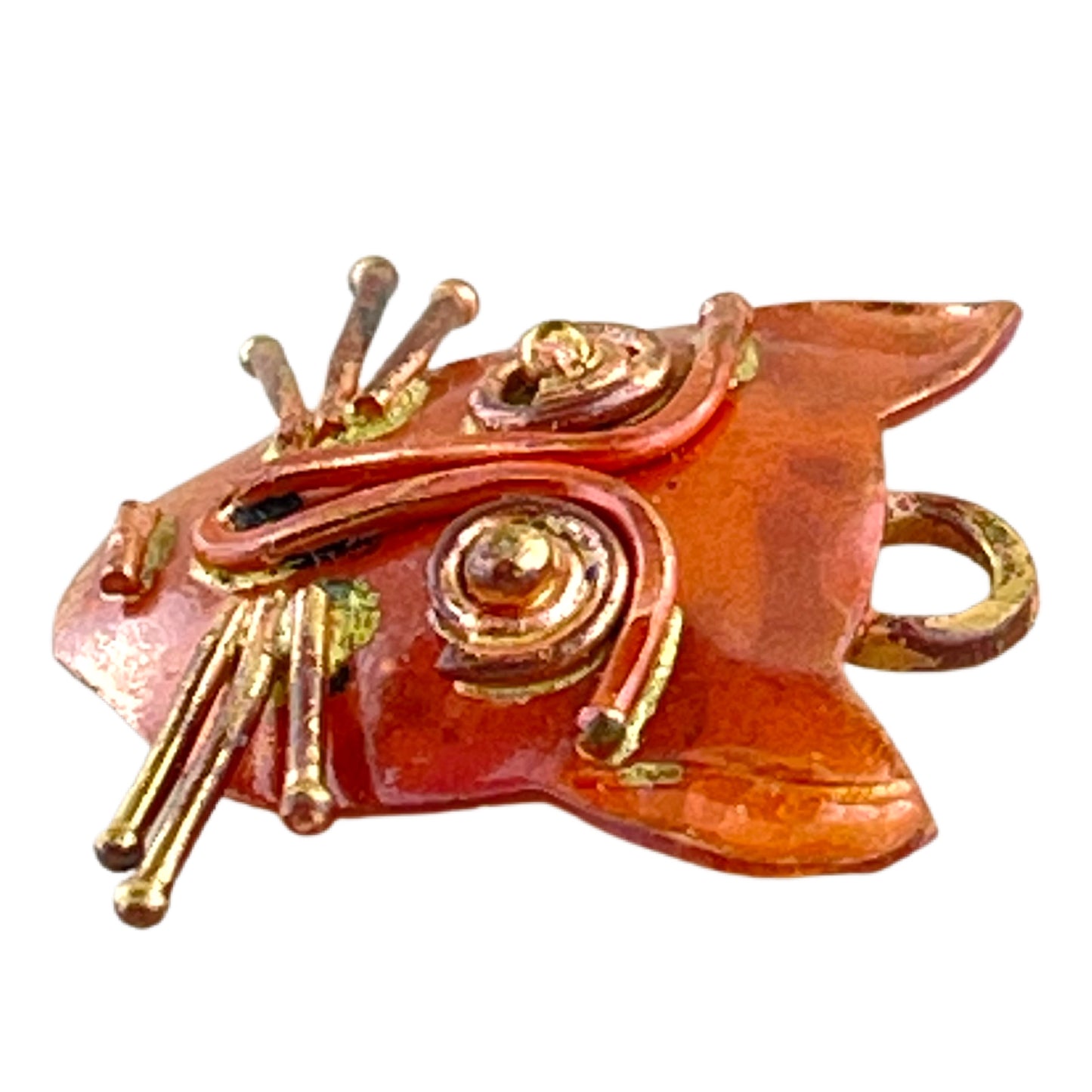 Copper Cat Charm – Whimsical and Handcrafted