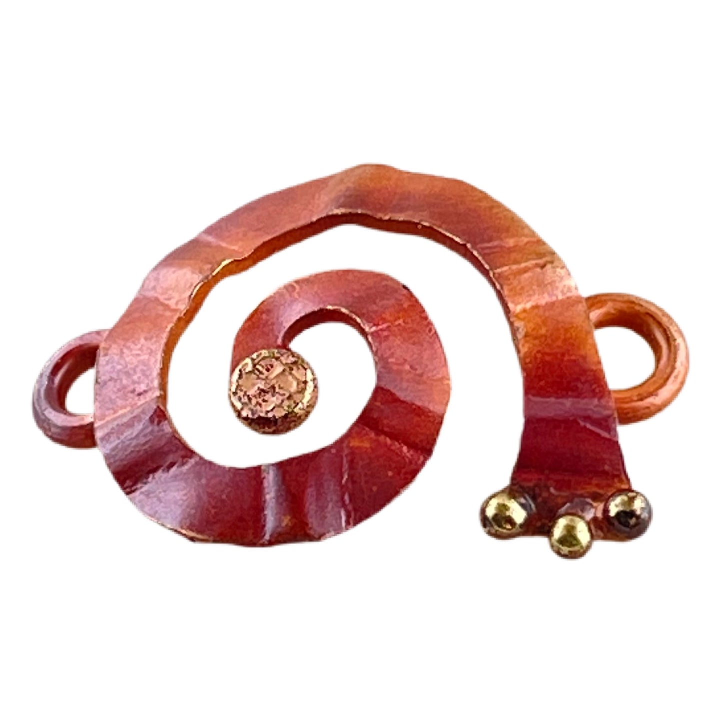 Small Spiral Link with Brass Accents Facing Left