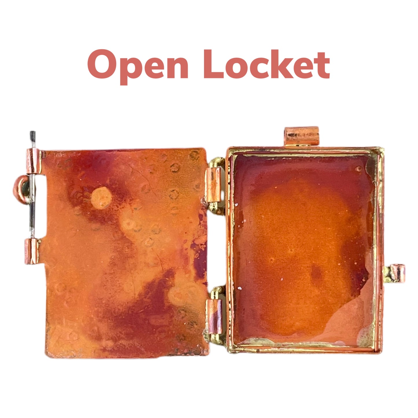 Copper Dove Keepsake Locket with Swinging Door