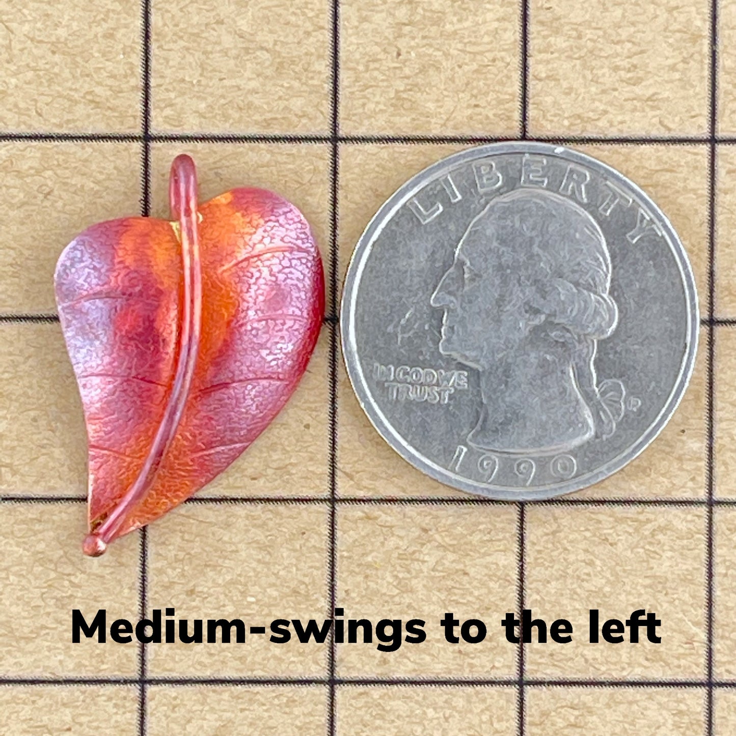 Medium Copper Leaf with Option for Mirroring Leaves for Earring Design