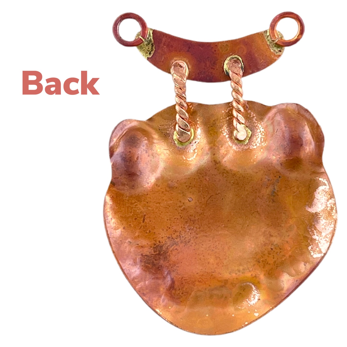 Copper Bear Pendant with Brass Accents