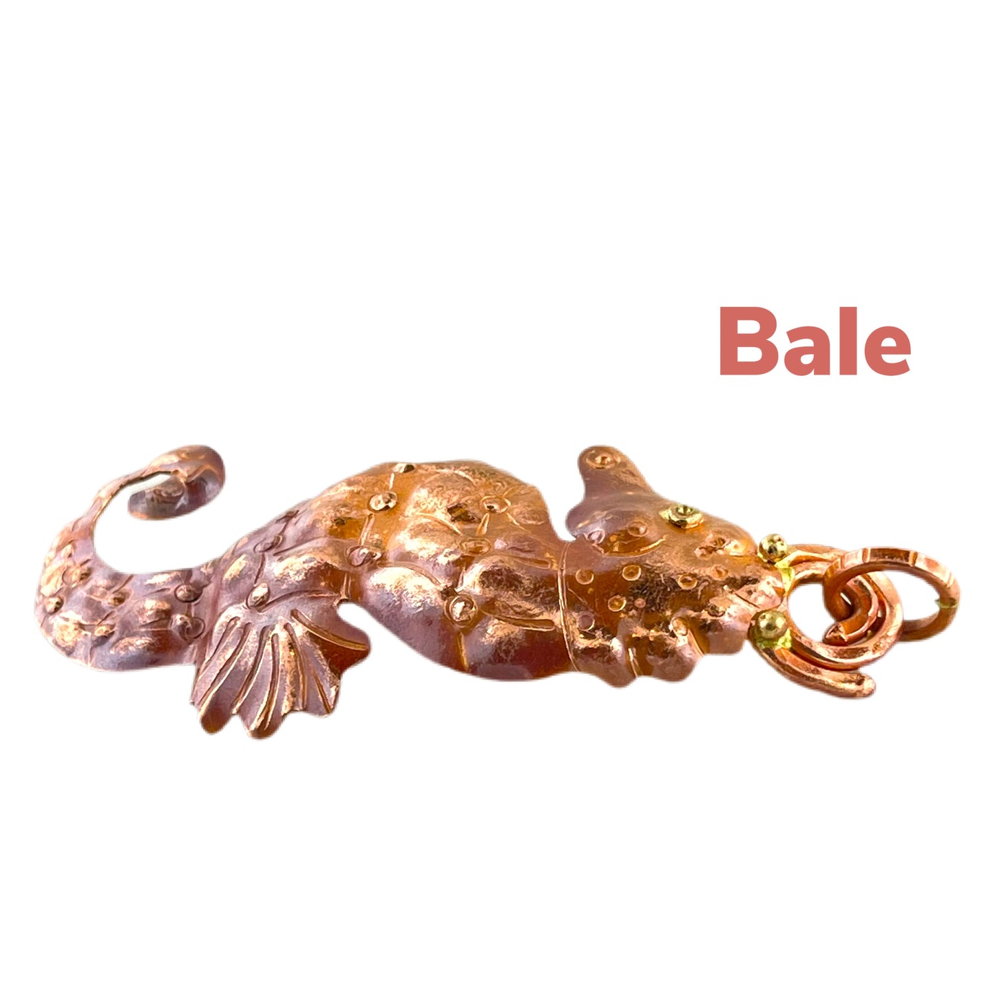 Large Copper Seahorse Pendant for Ocean Jewelry