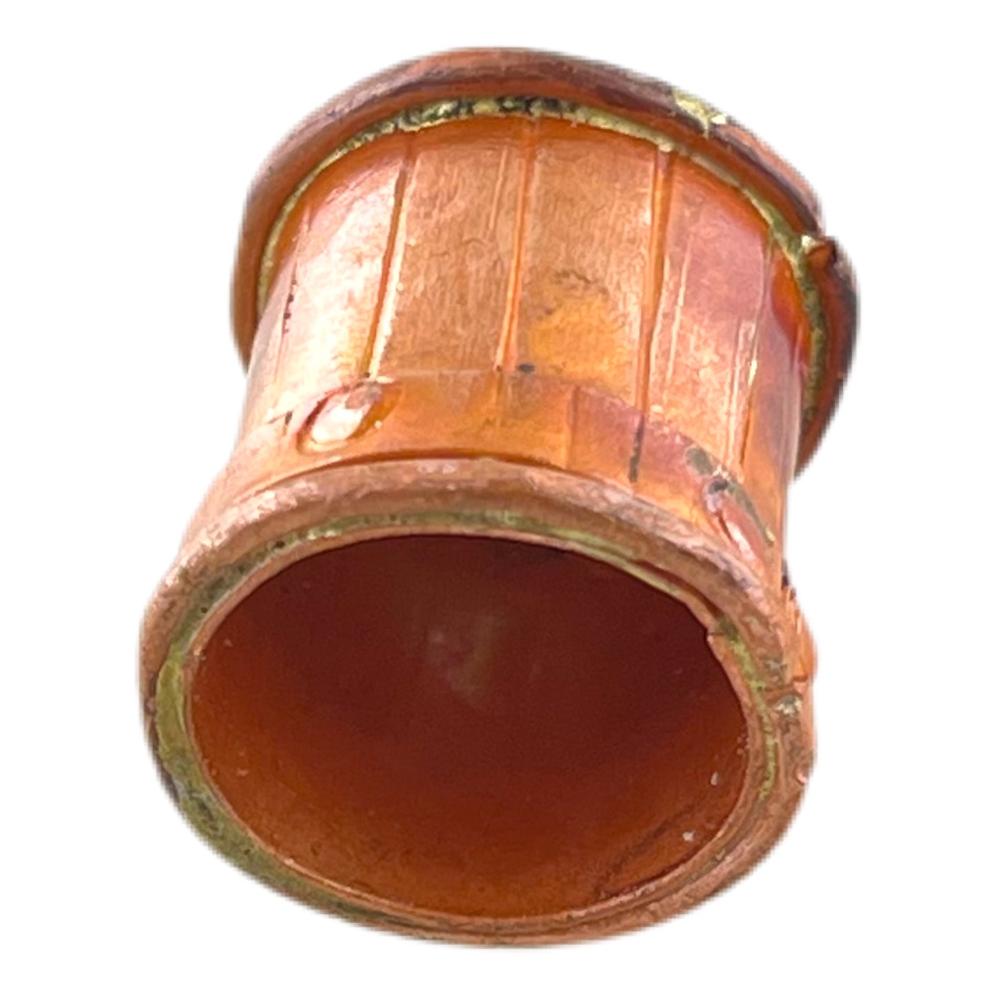 Copper End Cap with Brass Accents for Kumihimo & Multi-Strand Jewelry