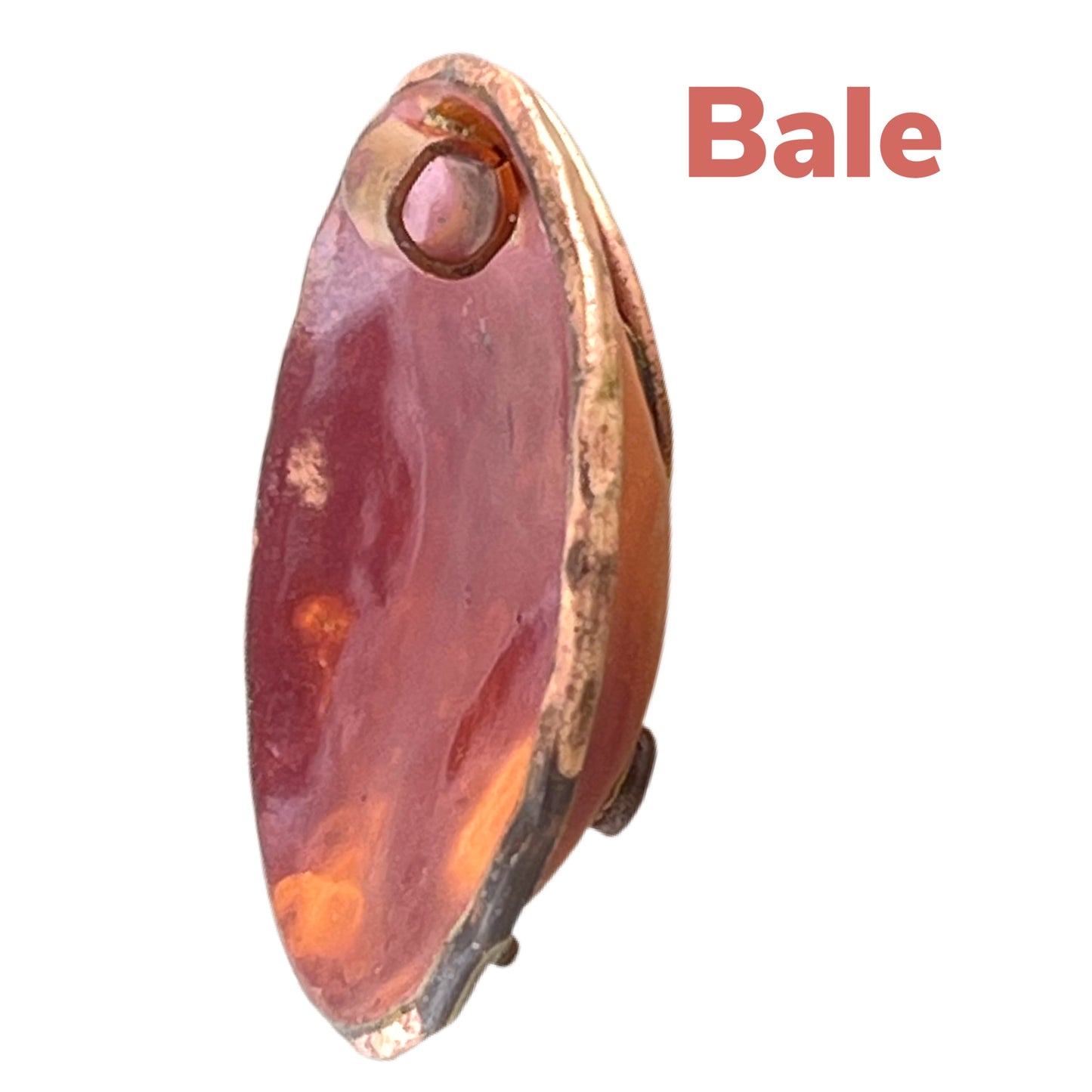 Domed Copper Yin Yang Pendant with Brass Detail