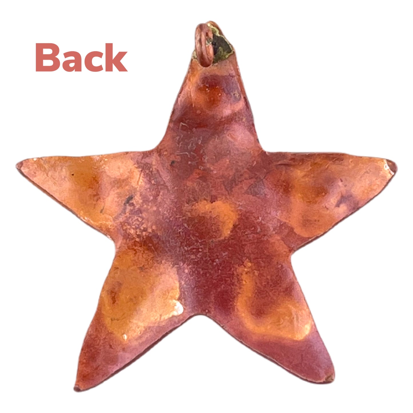 Double Star Copper Pendant with Moon & Star Motifs