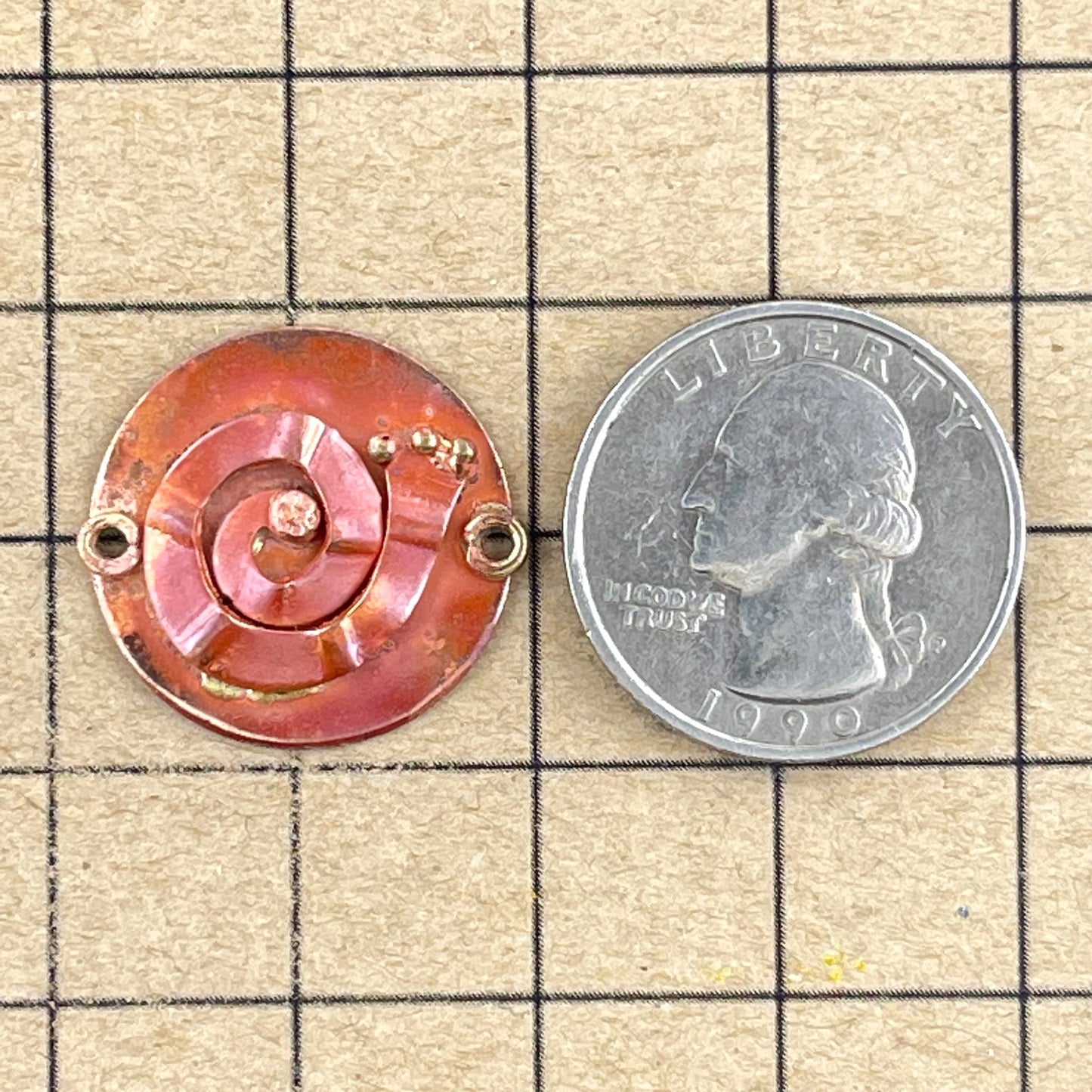 Copper & Brass Spiral Connector Link