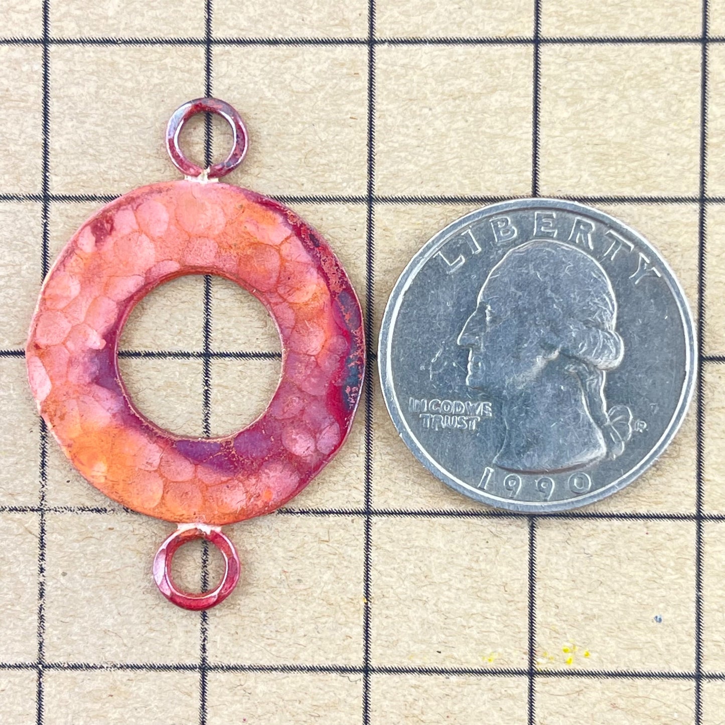 Small Copper Ring Link