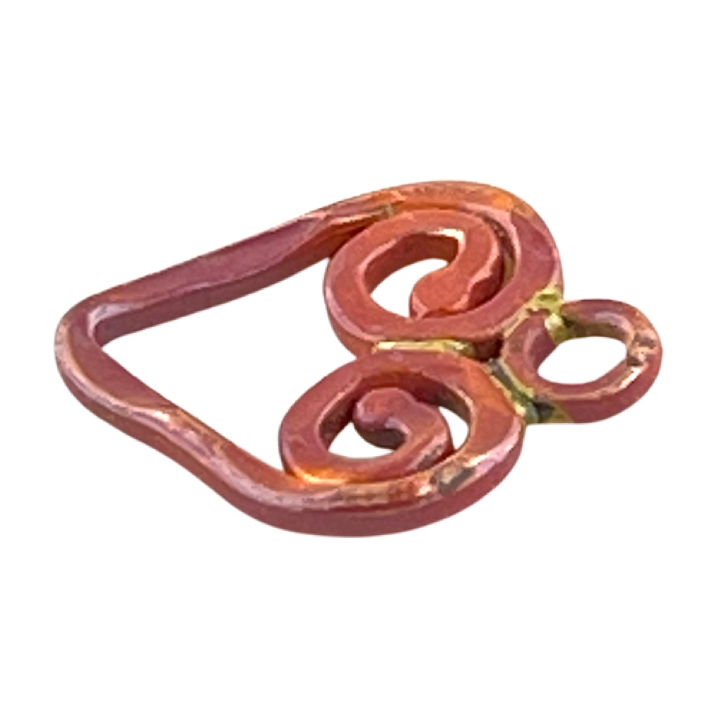 Small Pounded Wire Heart Charm