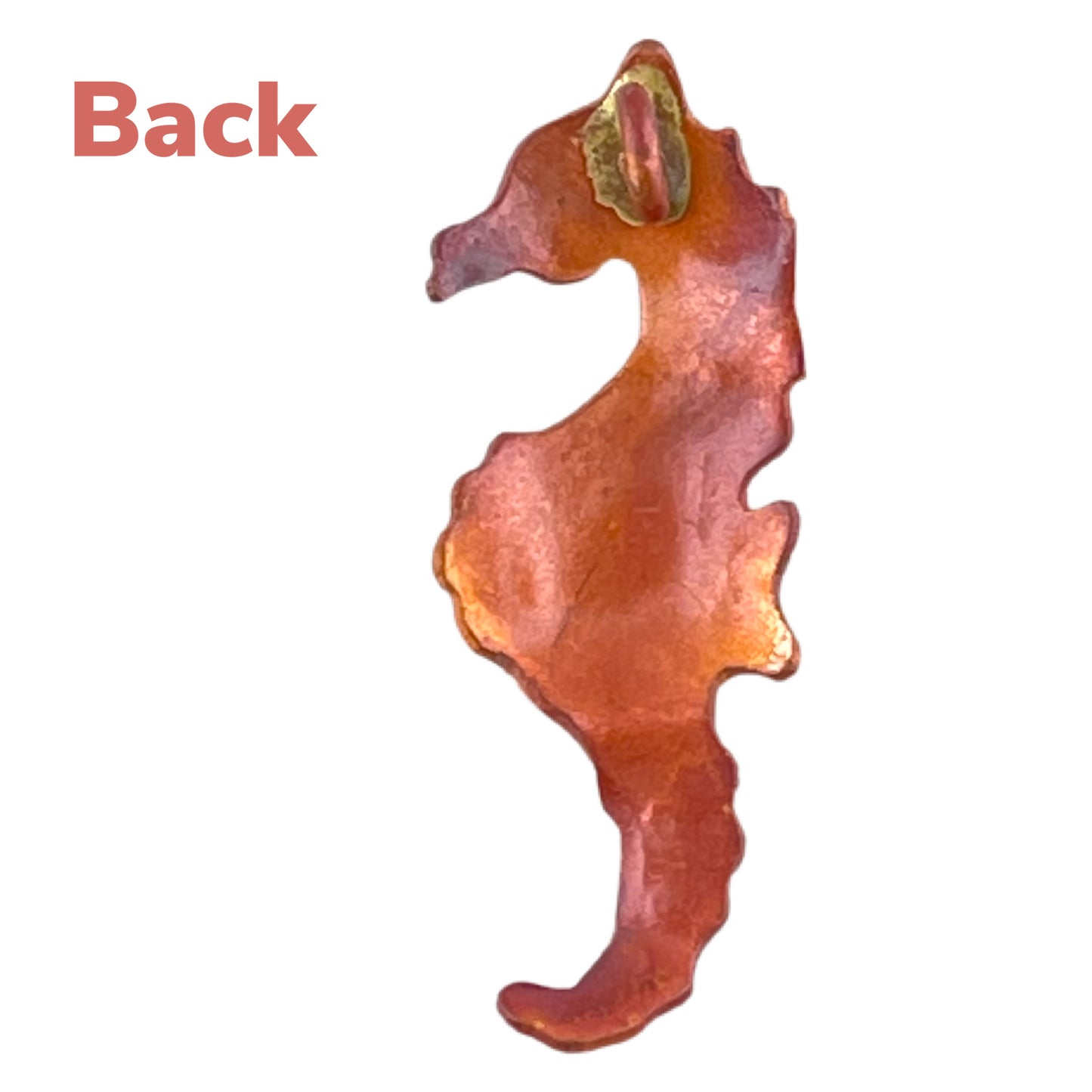 Right-Facing Copper Seahorse Charm for Jewelry