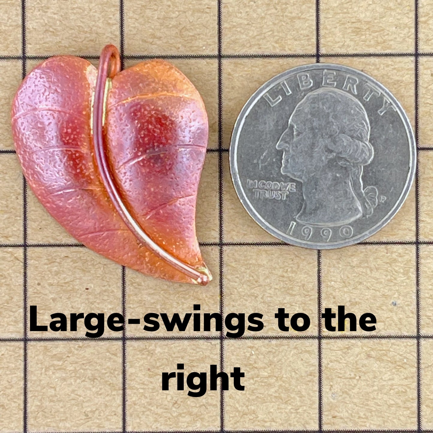 Large Copper Leaf with Option for Mirroring Leaves for Earring Design