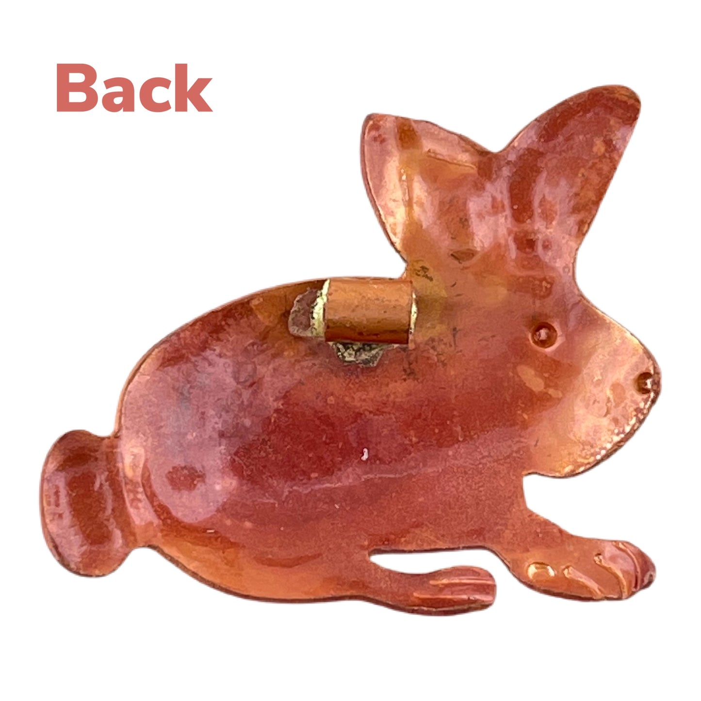 Copper Cottontail Rabbit Pendant by Patricia Healey