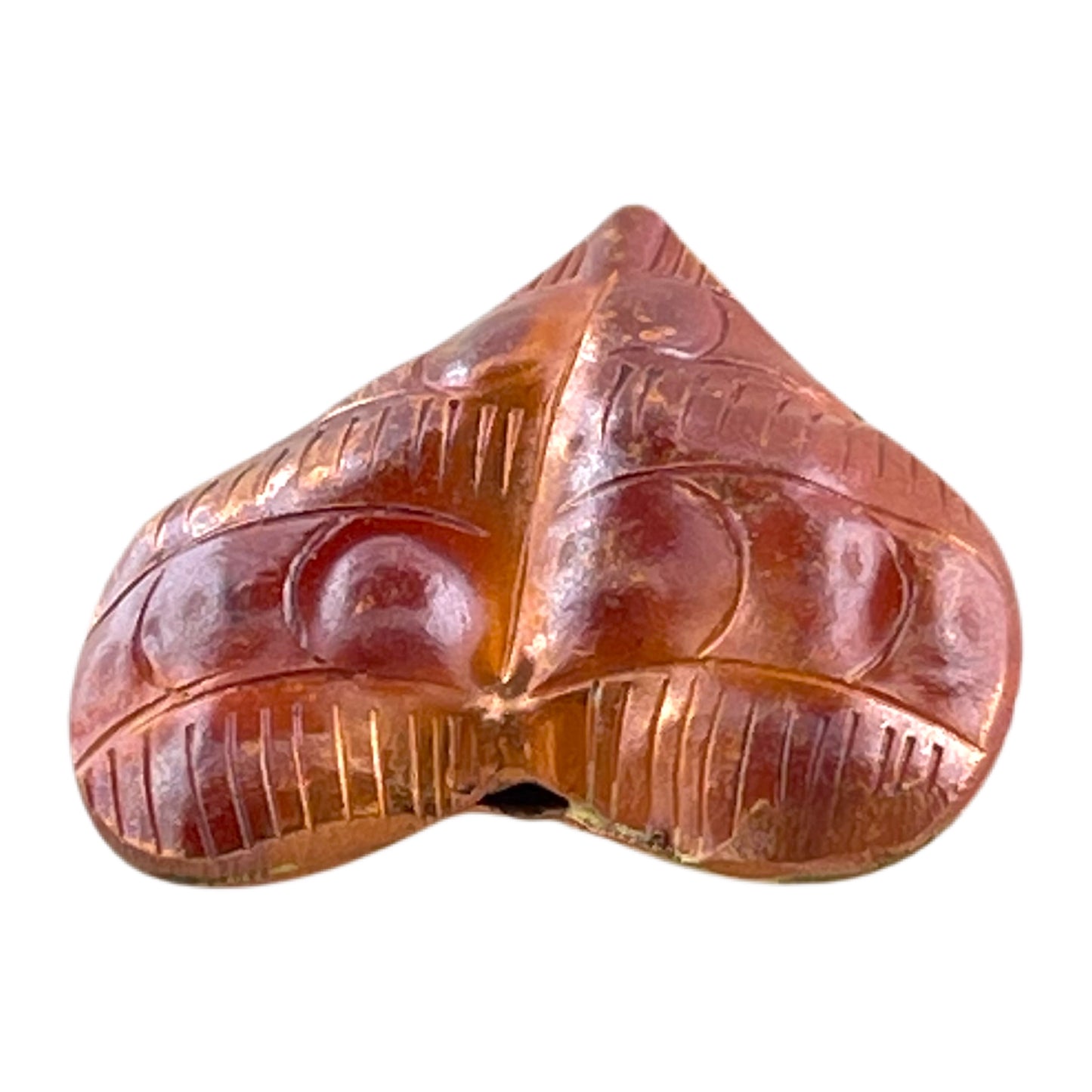 Large Puffy Heart w/ Horizontal Bumps • String Top to Bottom