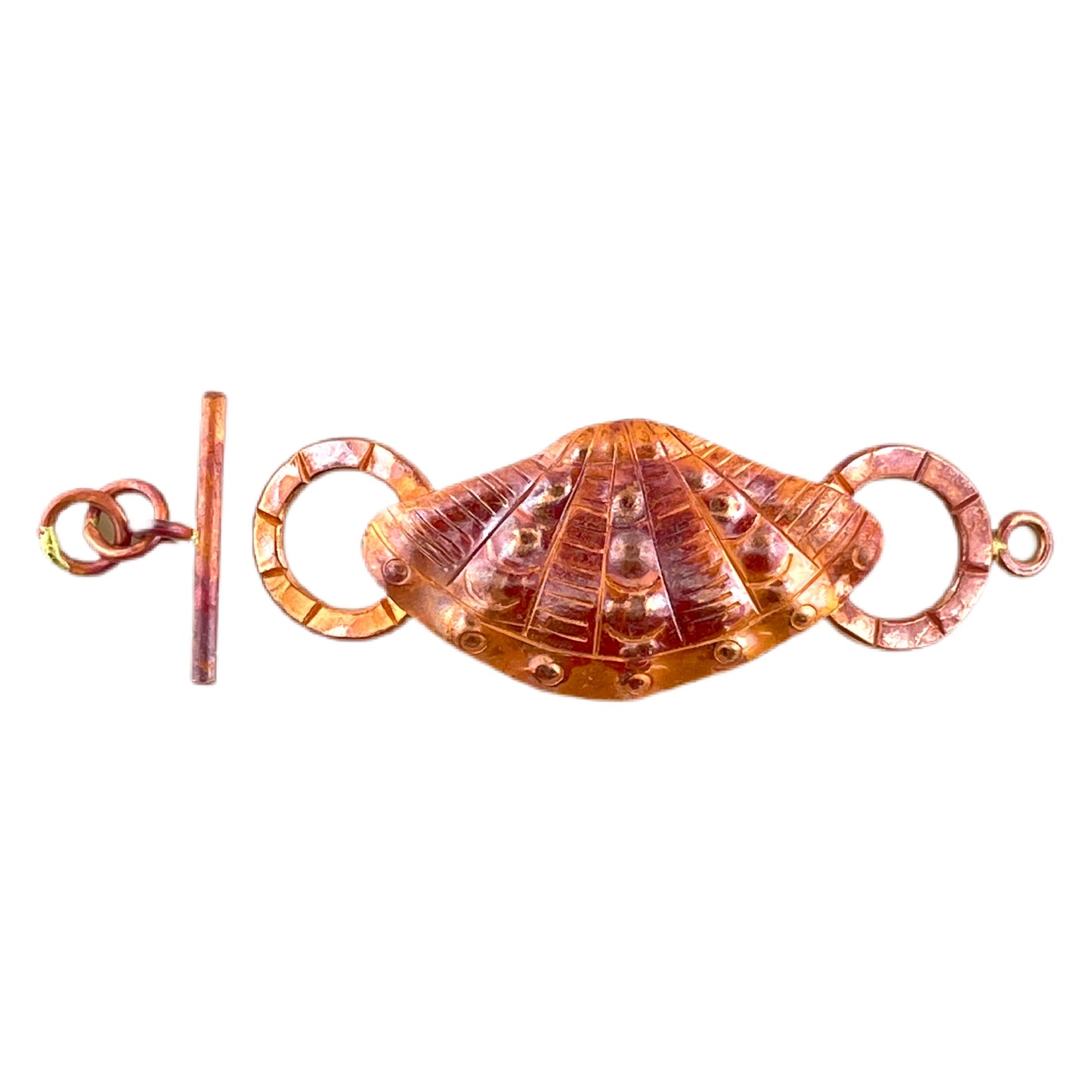 Copper Scallop Shell Toggle Clasp