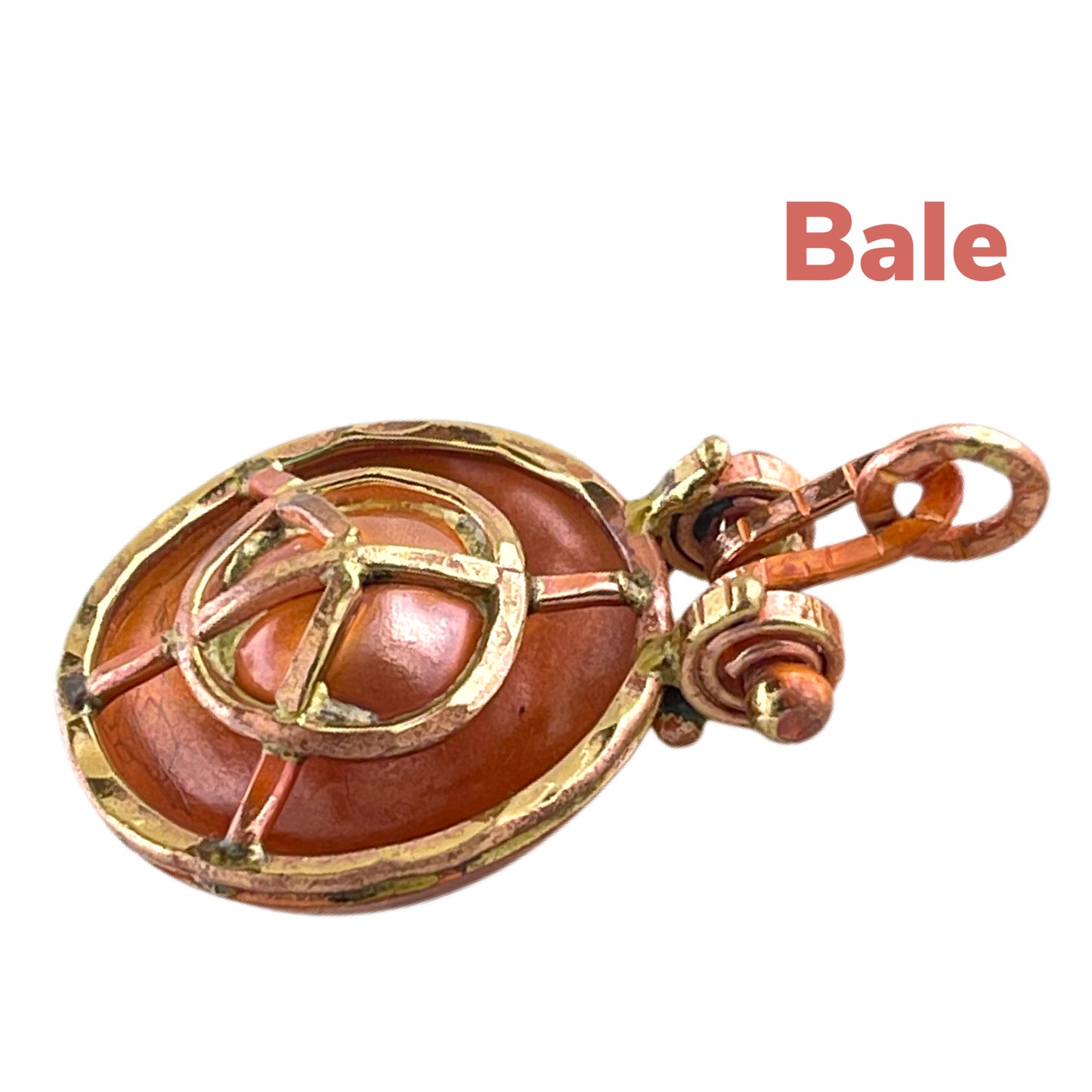 Copper Peace Sign Pendant – Handcrafted Symbolic Jewelry Component