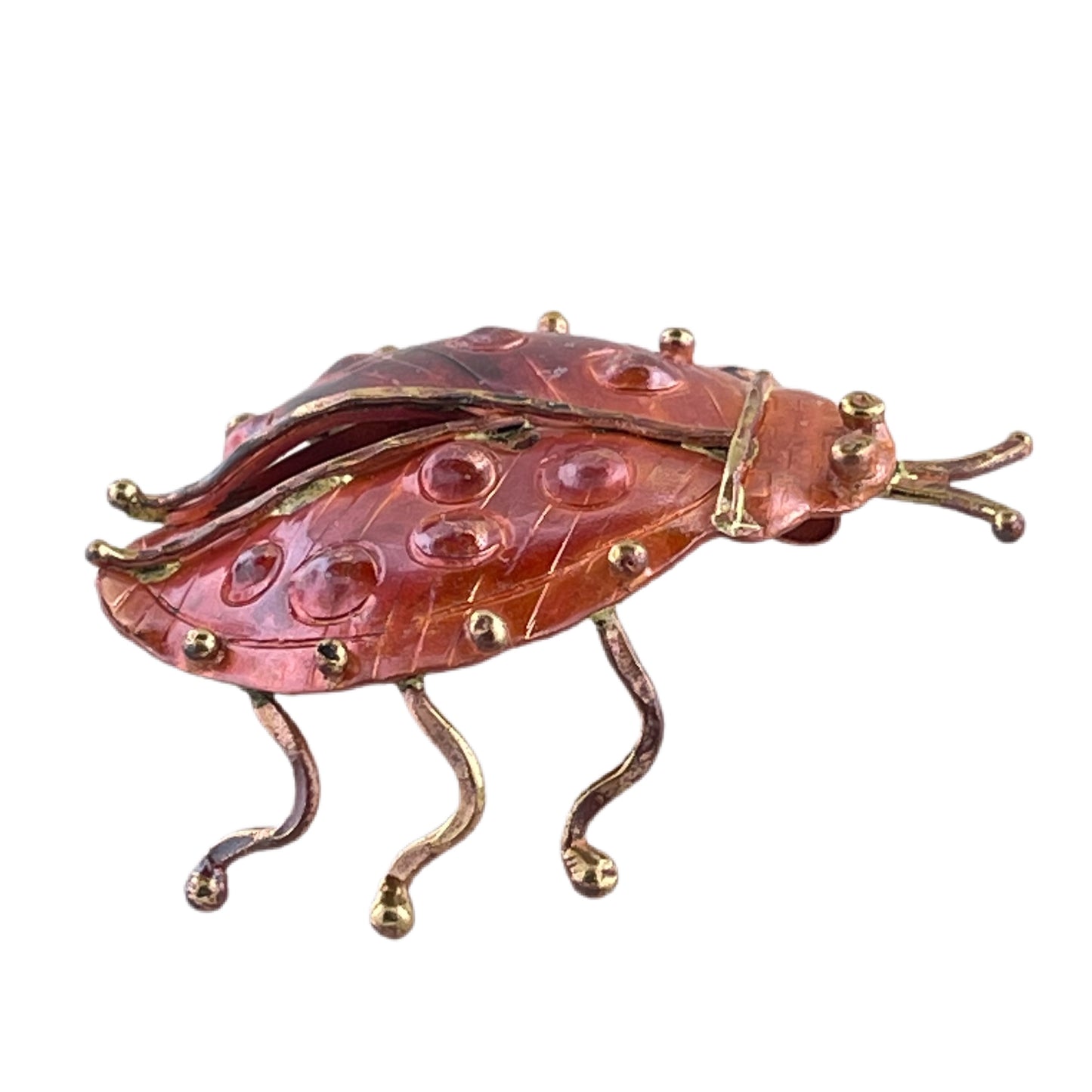 Large Copper Ladybug Pendant with Brass Detail – Patricia Healey