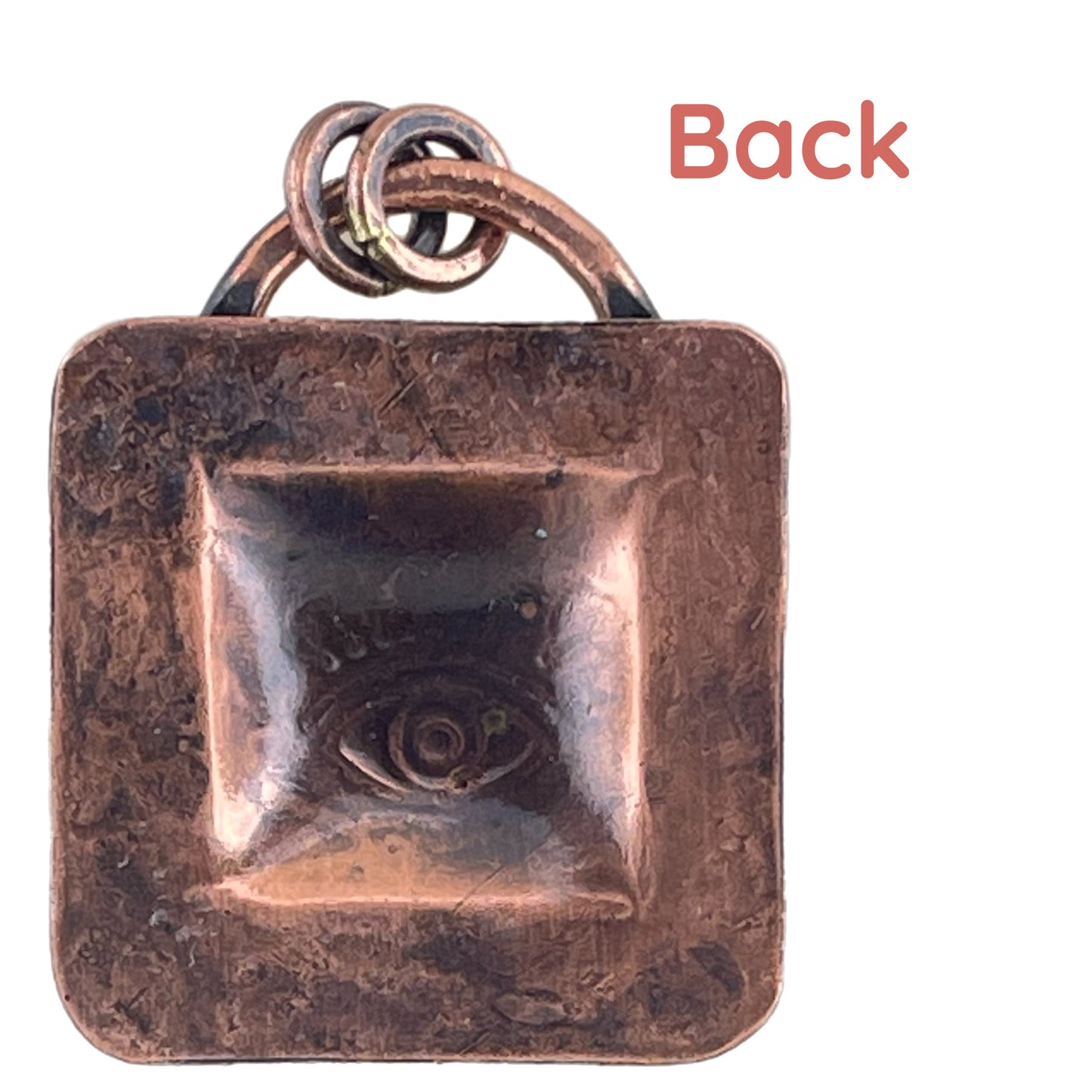 Mixed Metal "Evil Eye" Pendant in Antiqued Copper