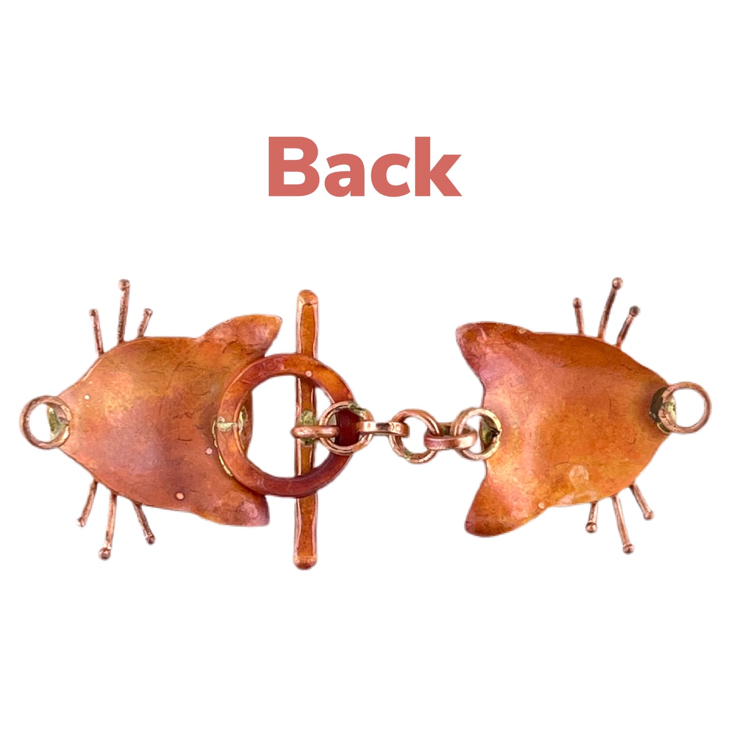 Copper Kitty Cat Toggle Toggle Clasp